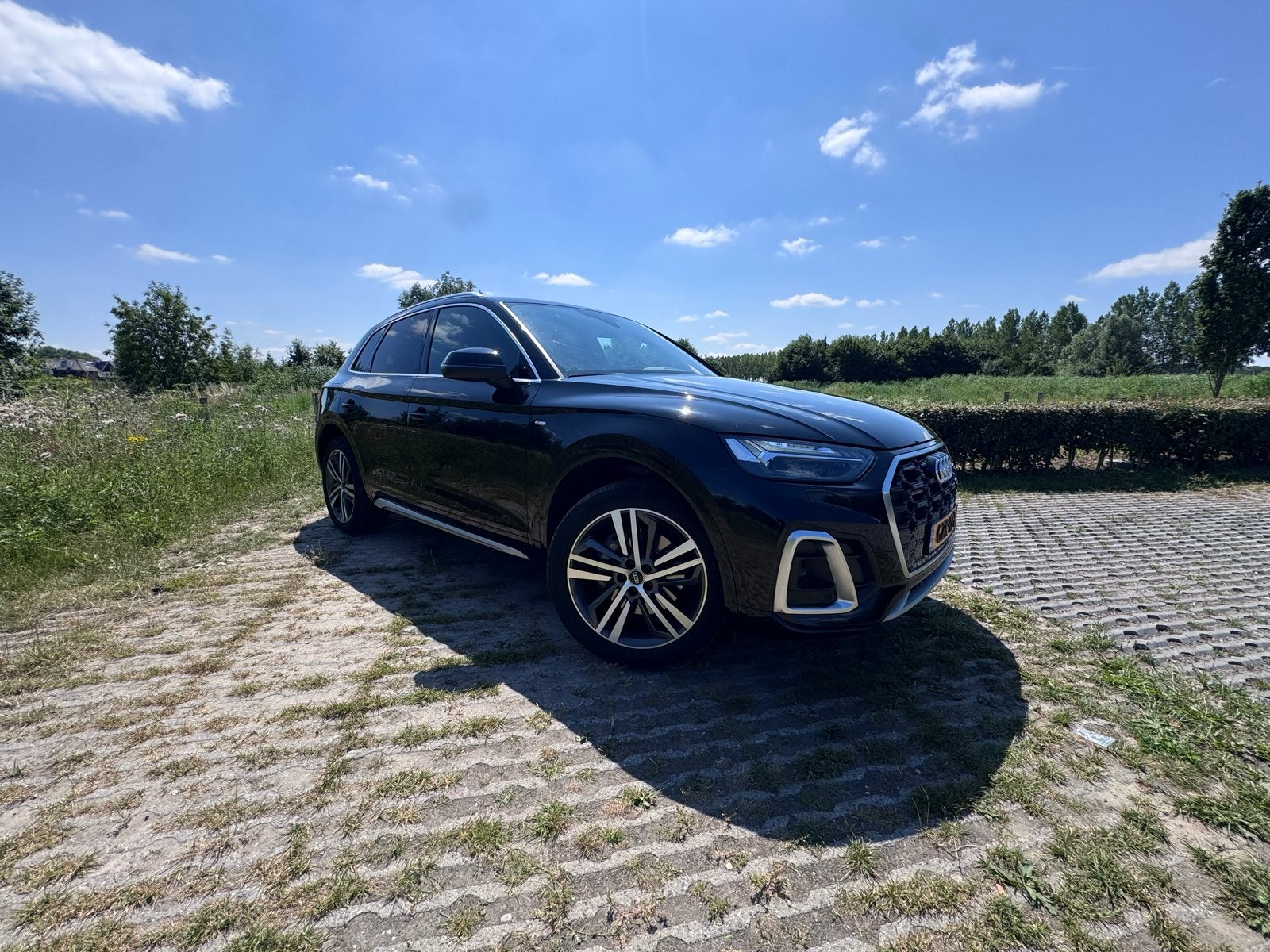Audi Q5 50 Tfsi e 299pk Phev S Tronic Quattro 2021 Zwart, Auto's, Audi, Automaat, Zwart, 4 cilinders, Zwart