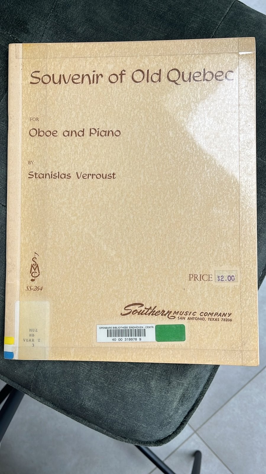 Souvenir of Old Quebec - Oboe en Piano bladmuziek, Gebruikt, Klassiek, Hobo, Ophalen of Verzenden