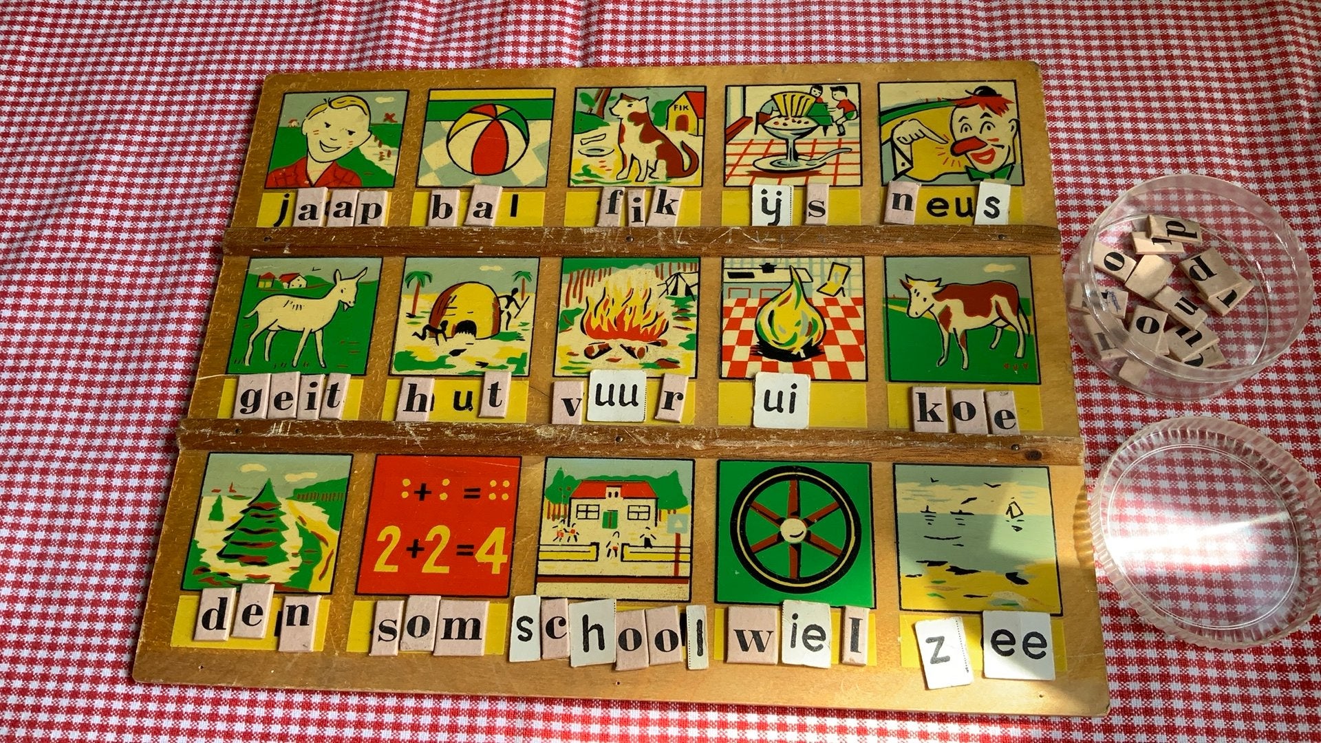 Oud Simplex leesplankje Jaap-Bal-Fik, Ophalen of Verzenden