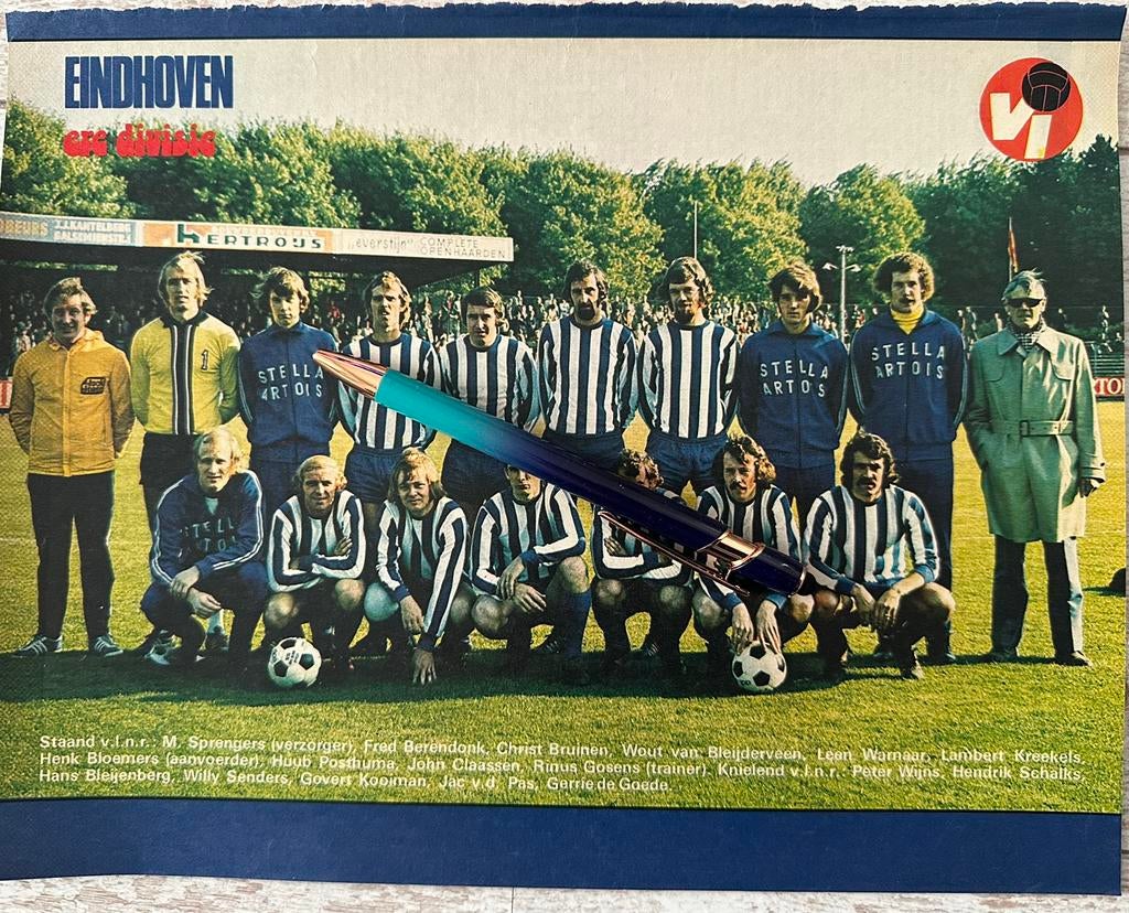 Poster FC Eindhoven uit 1975!, Ophalen of Verzenden, Gebruikt, A1 t/m A3, Sport