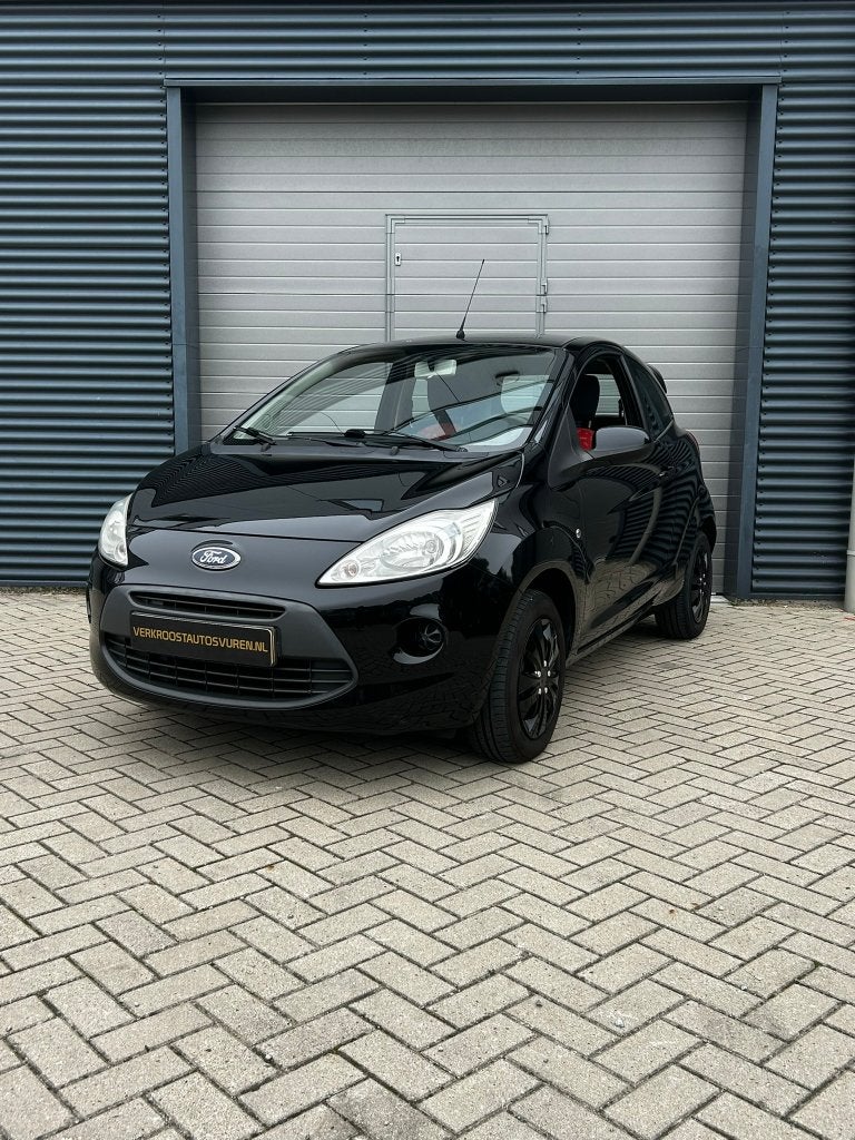 Ford Ka 1.2 51KW 2009 Zwart | NAP | nieuwe apk | spoiler, Auto's, Voorwielaandrijving, Stof, 1242 cc, 4 cilinders