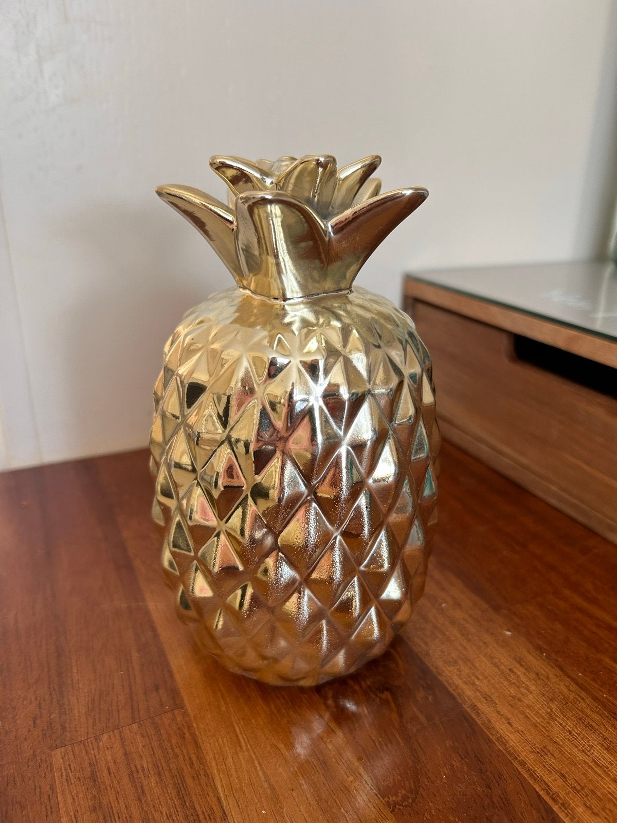 Gouden Ananas, Ophalen of Verzenden, Zo goed als nieuw, Steen/keramiek, Goud