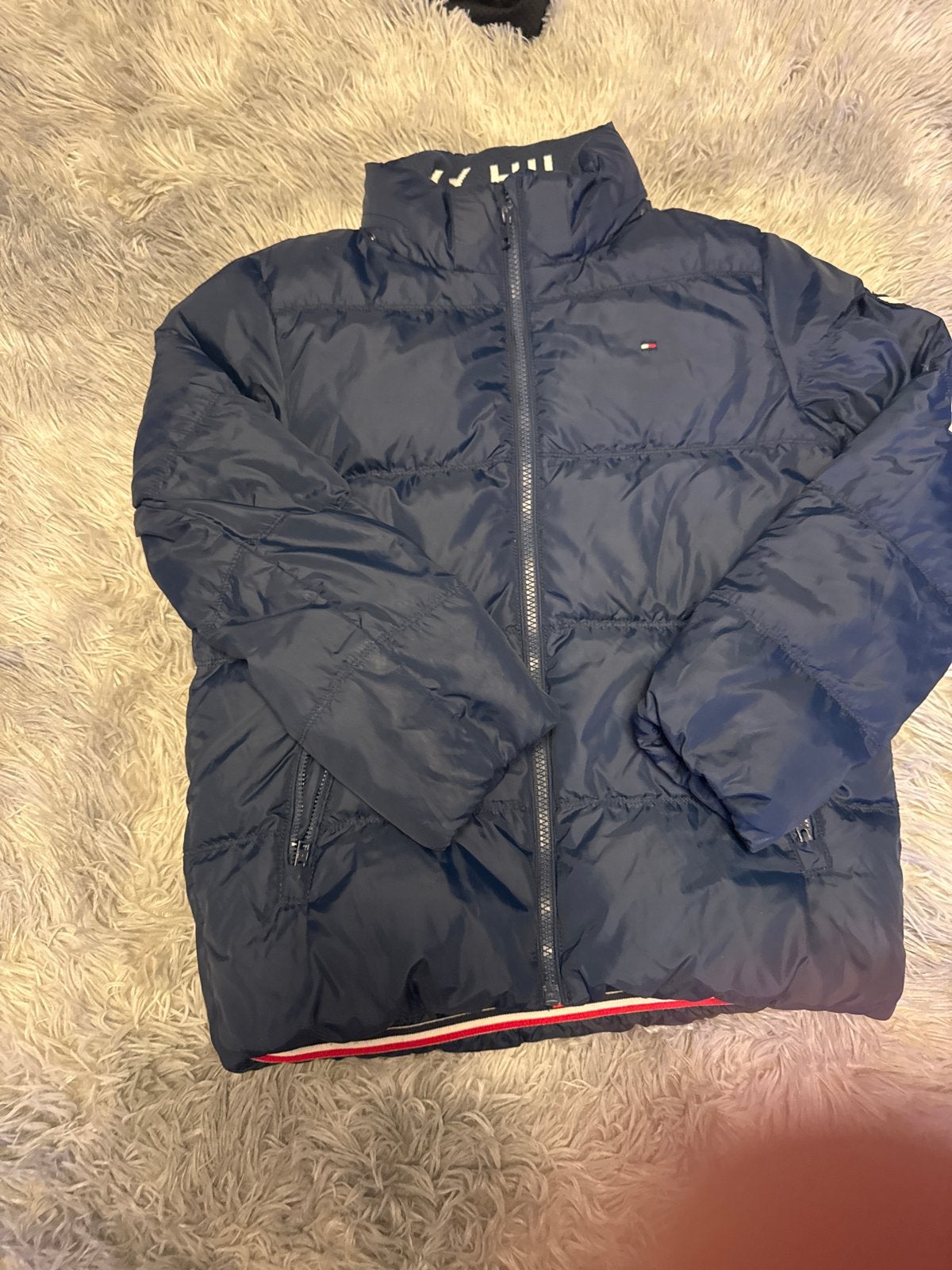 Tommy Hilfiger Puffer Jas Maat 140, Ophalen of Verzenden, Zo goed als nieuw, Jongen of Meisje, Jas