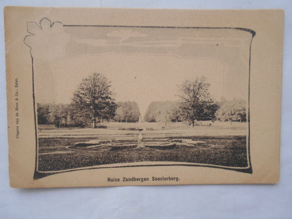 Soesterberg uniek: Park en tuin Huize Zandbergen (ca. 1900), Ophalen of Verzenden, Voor 1920, Ongelopen, Utrecht