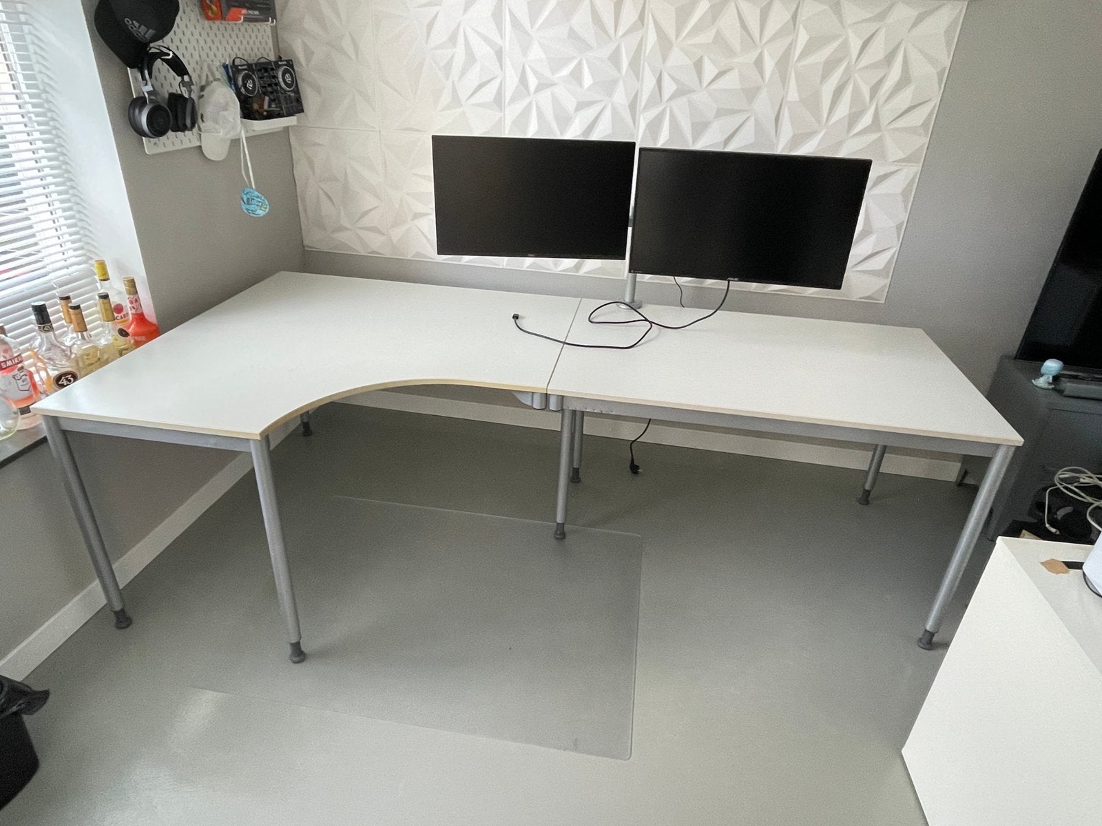 Ikea Galant hoek bureau wit, Ophalen, Demontabel, Gebruikt, 120 cm