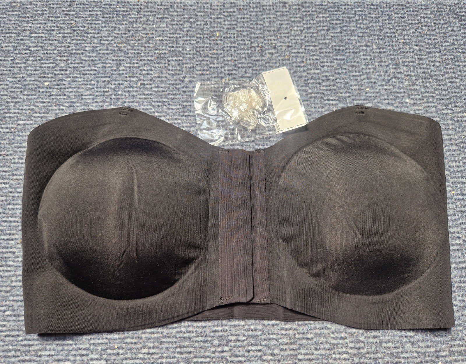 Strapless BH met vulling en voorsluiting - Maat XL, Ophalen of Verzenden, Zwart, BH