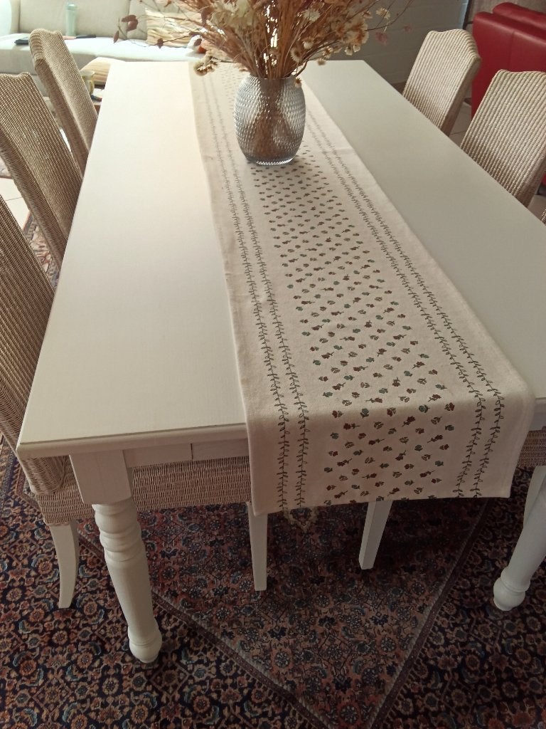 Tafel + stoelen, Huis en Inrichting, Tafels | Eettafels, Ophalen, Gebruikt, Eikenhout, 200 cm of meer