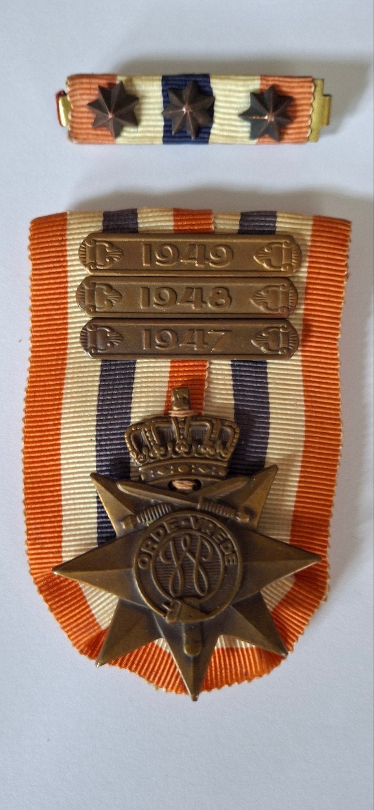 medaille Orde en vrede, Ophalen of Verzenden, Landmacht, Nederland, Lintje, Medaille of Wings