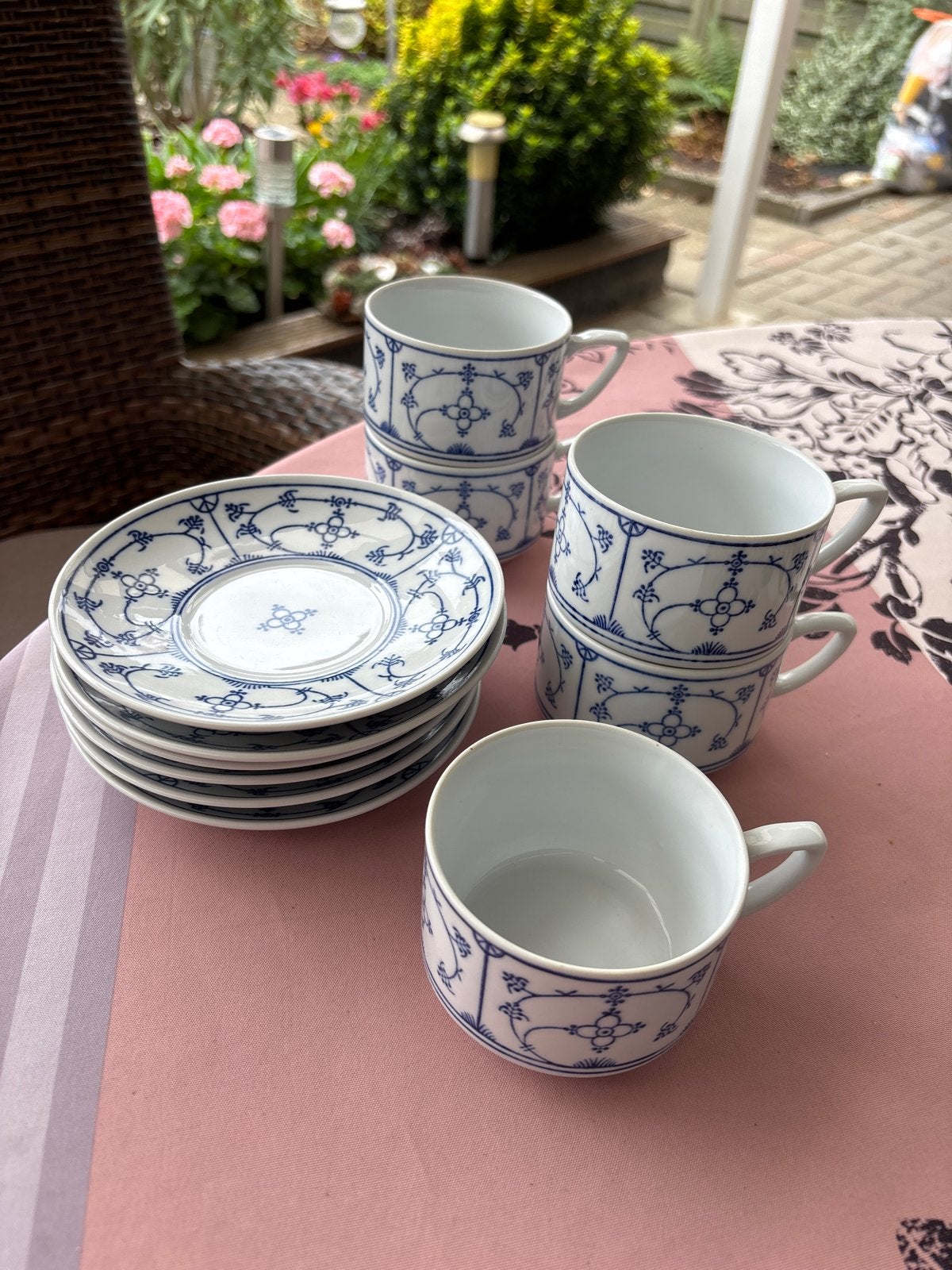 Jäger Eisenberg Original Blau koffiekopjes met schotels, Antiek en Kunst, Ophalen of Verzenden