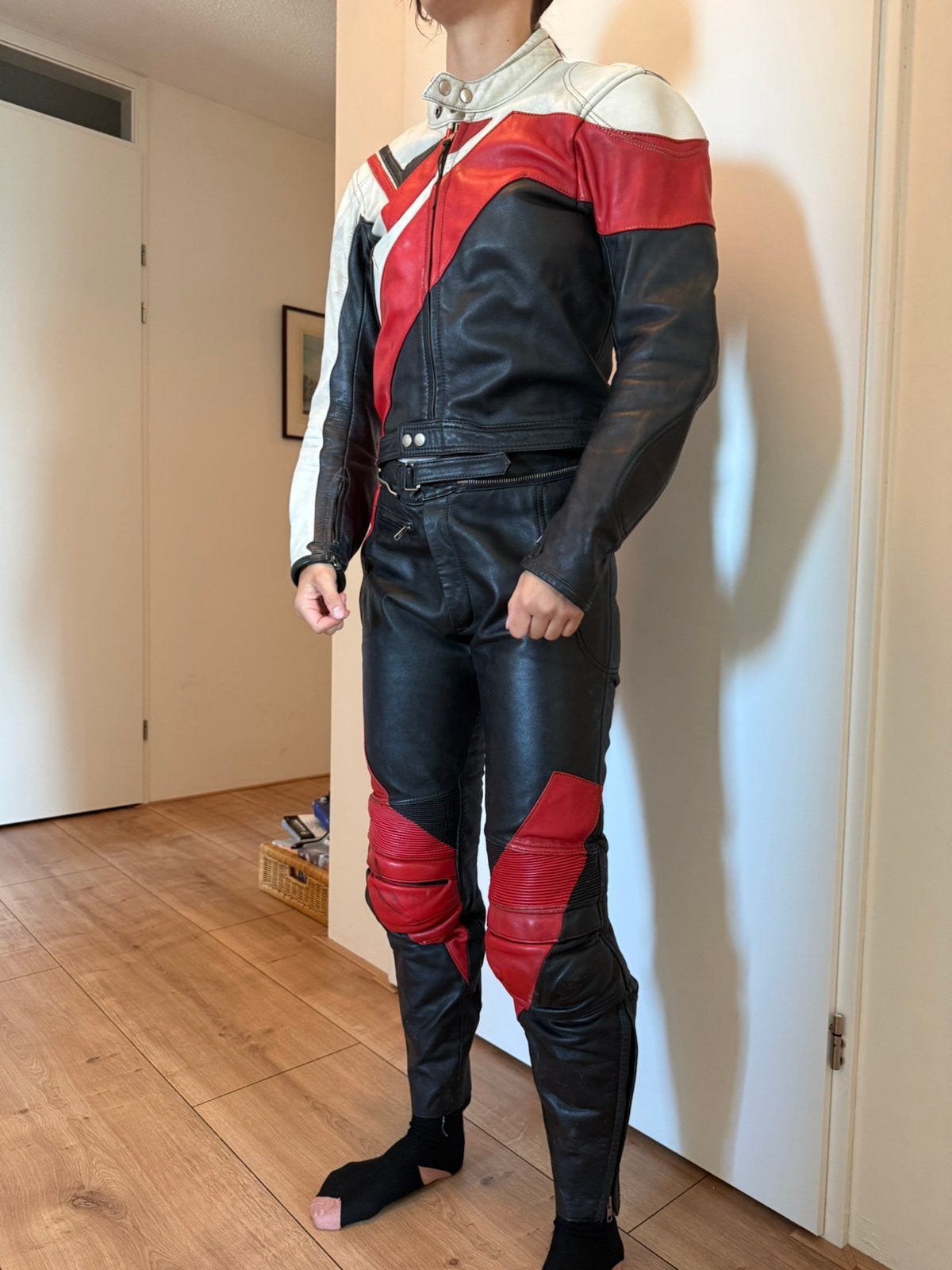 Motorpak Leer Maat 50 (M) Unisex, Motoren, Kleding | Motorkleding, Ophalen of Verzenden, Tweedehands, Combipak