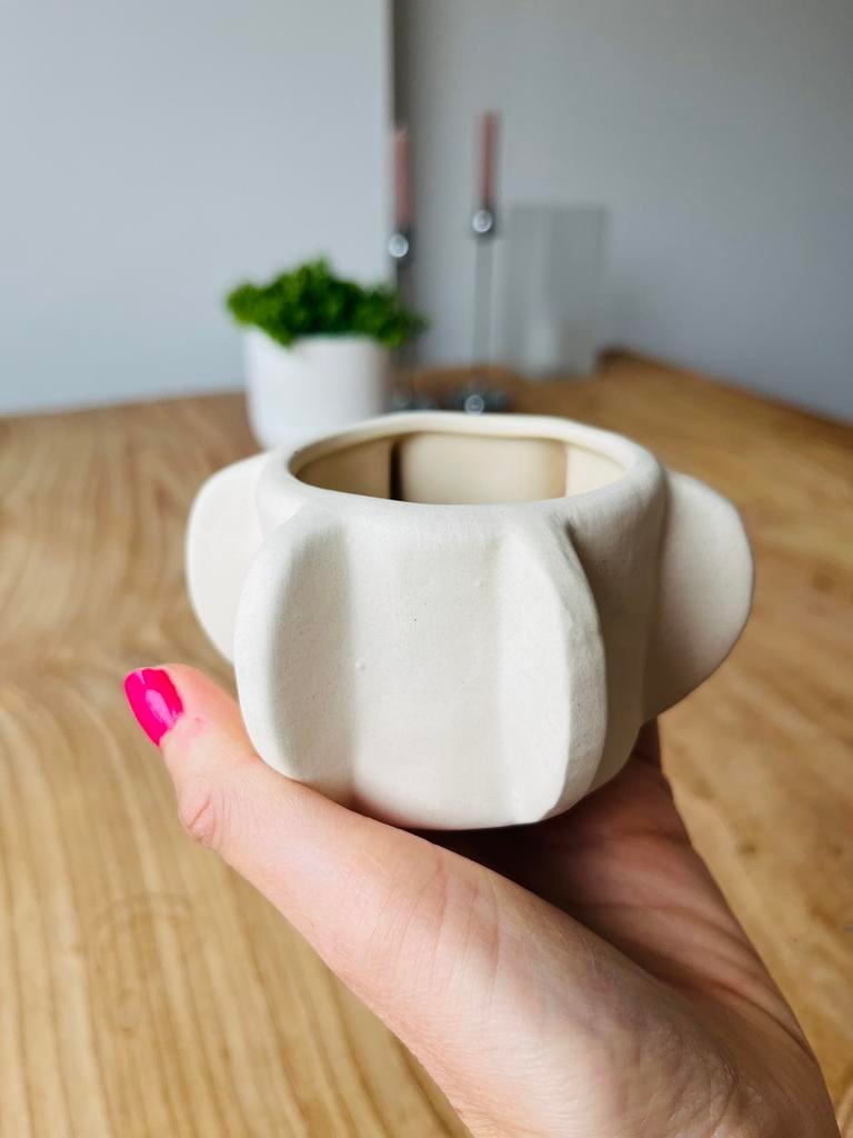 Waxinelichthouder bolia japandi nieuw, Overige materialen, Beige, Ophalen of Verzenden, Zo goed als nieuw
