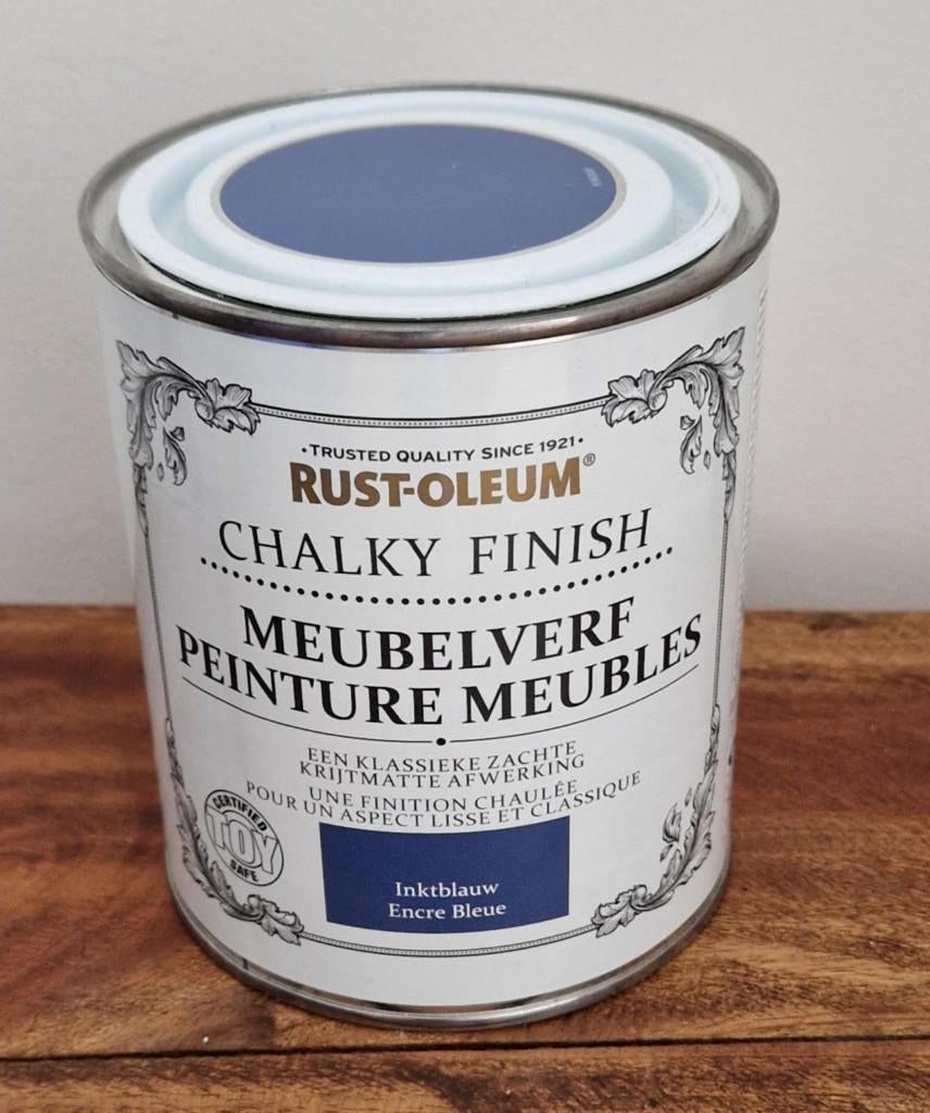 1 pot meubelverf Rust-Oleum inktblauw 750 ml *NIEUW c, Blauw, Nieuw, Ophalen of Verzenden, Verf