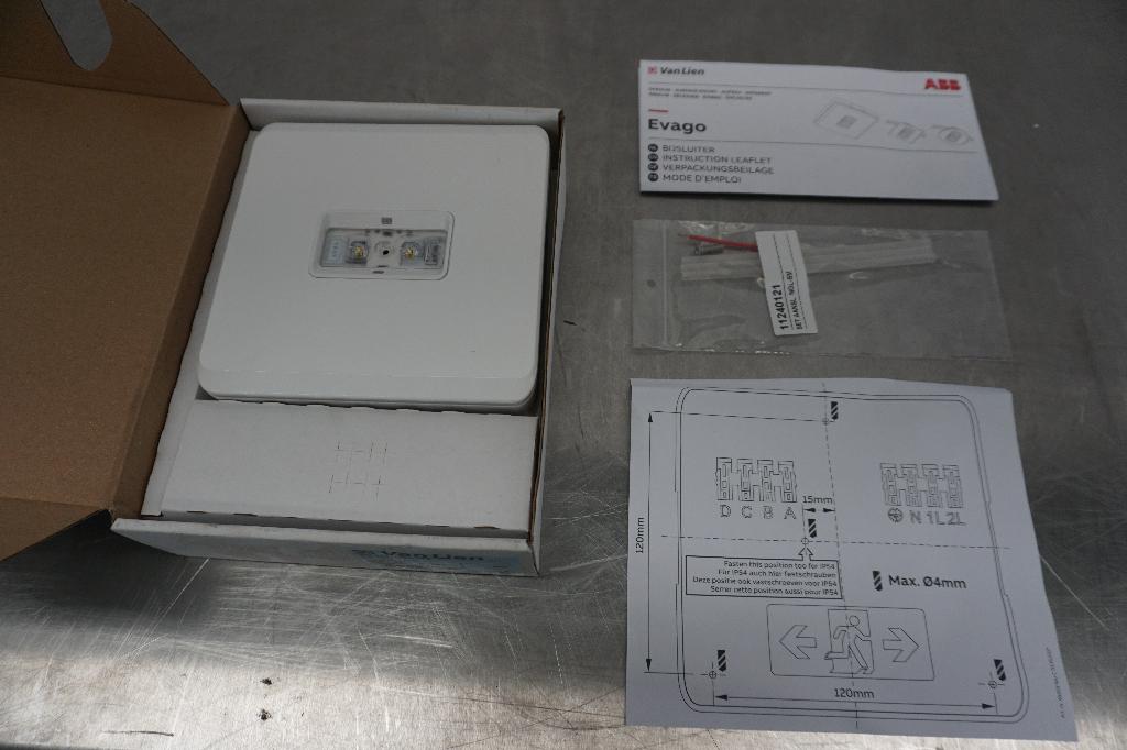 Nieuw! EVAGO Noodverlichtingsarmatuur noodverlichting, Ophalen, Nieuw, Minder dan 50 watt, Lamp met armatuur