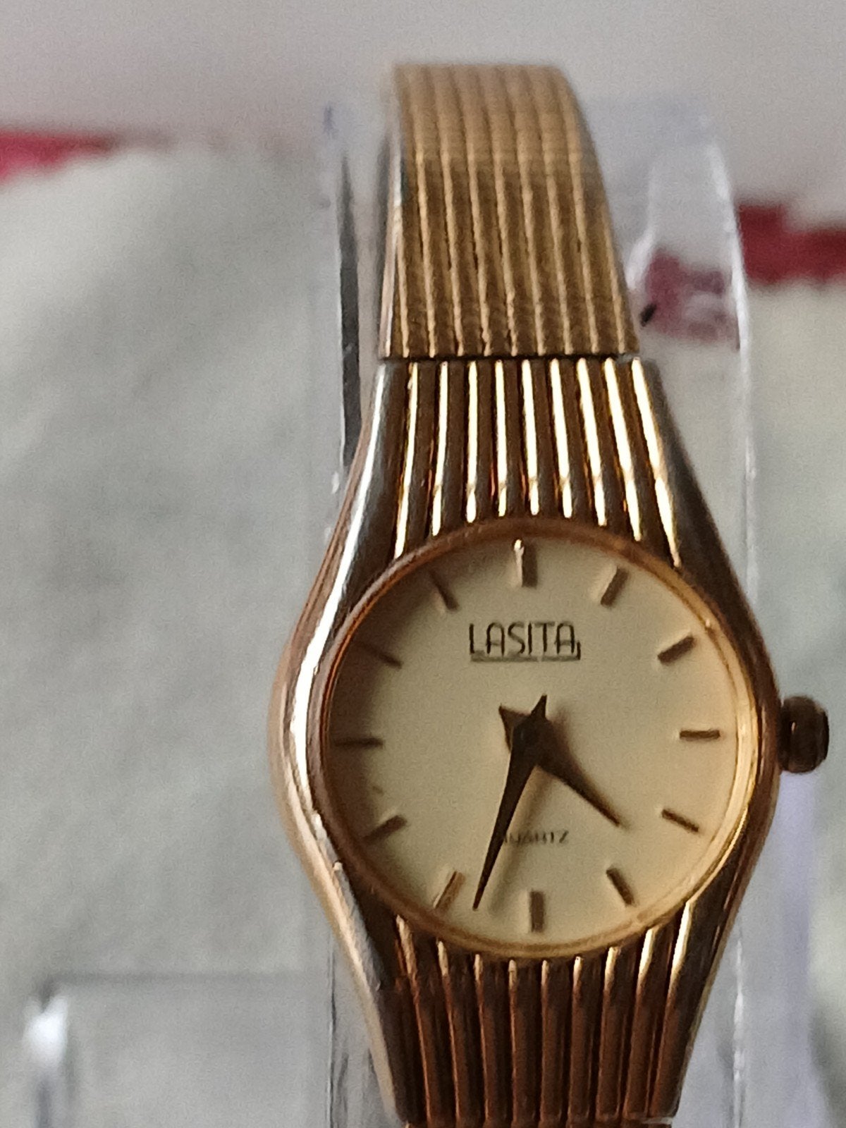 Lasita Quartz gold plate horloge, Ophalen of Verzenden