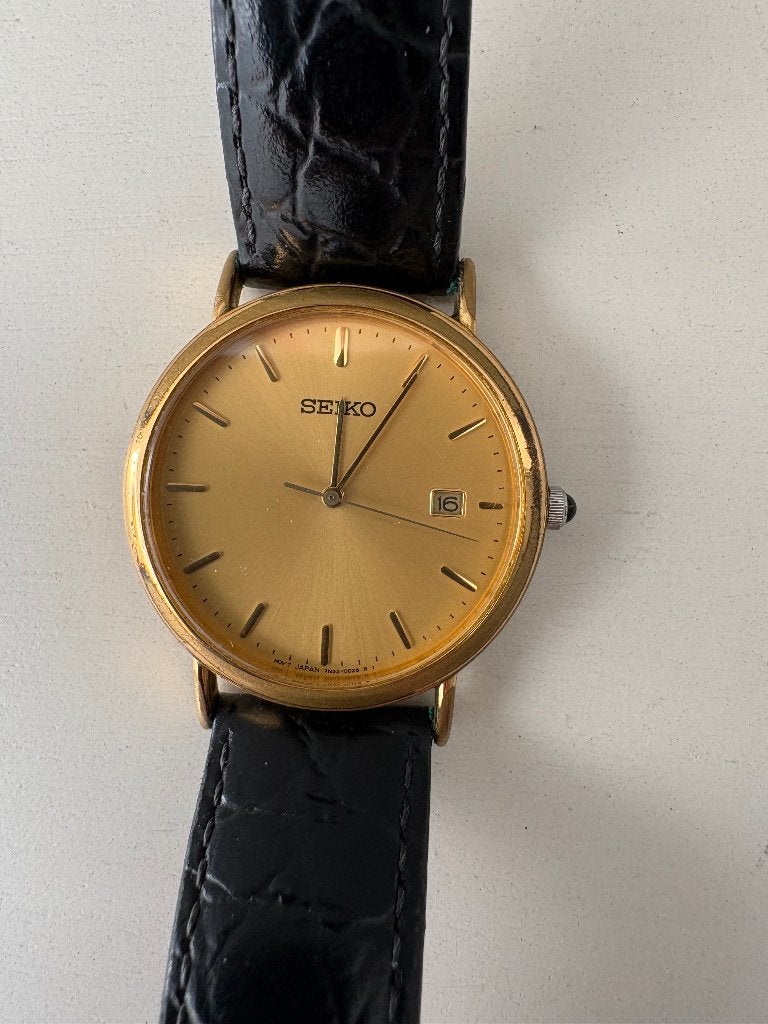 SEIKO HERENHORLOGE bieden vanaf 50 euro, Ophalen, Seiko, Polshorloge, Leer