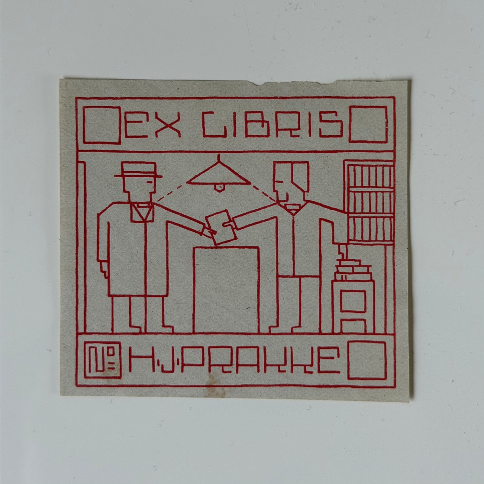 Wobbe Alkema - Ex Libris - H.J. Prakke, Ophalen of Verzenden