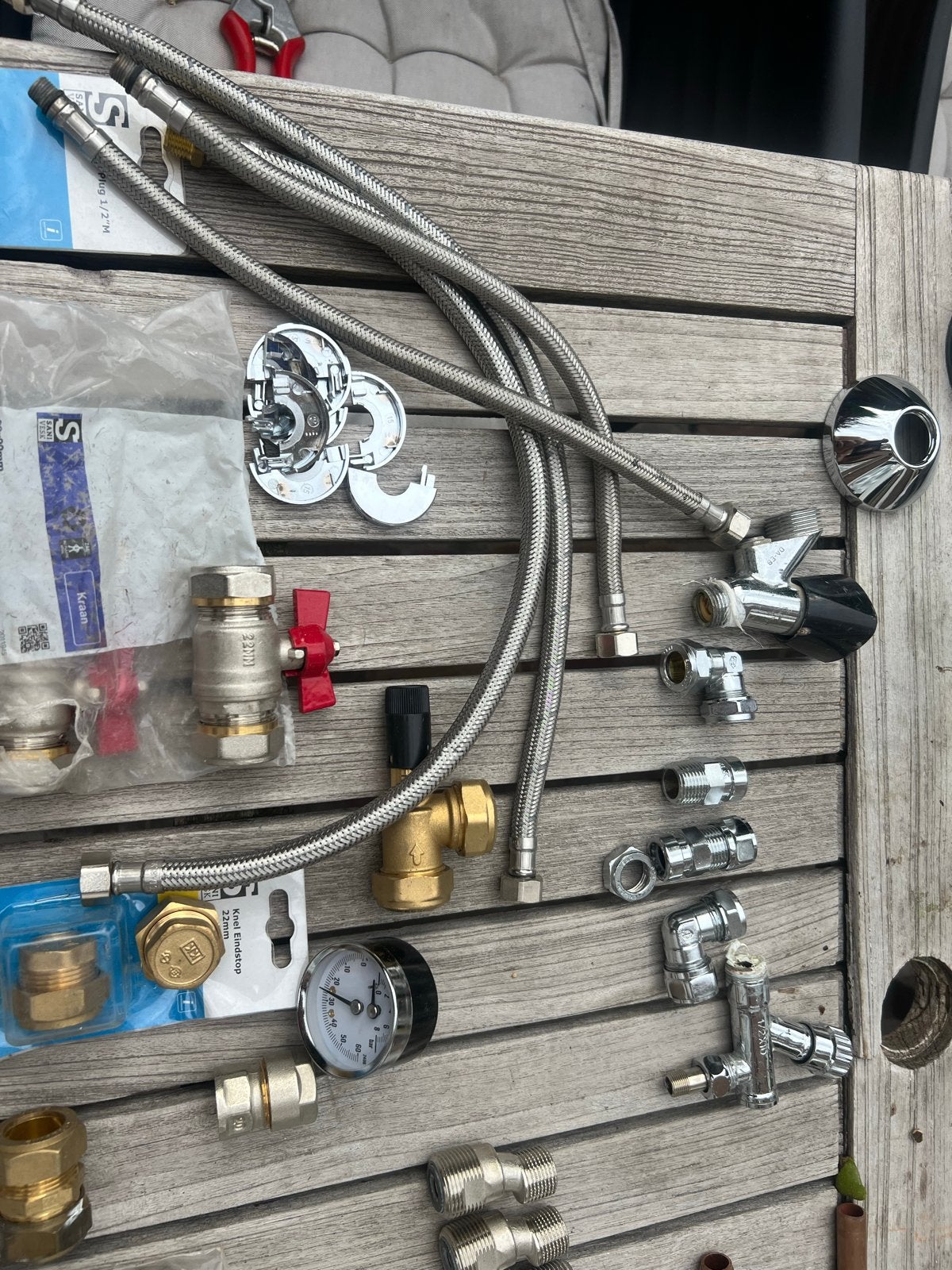 Diverse nieuwe koppelingen en aansluitingen voor sanitair, Ophalen of Verzenden, Nieuw, Chroom, Overige typen
