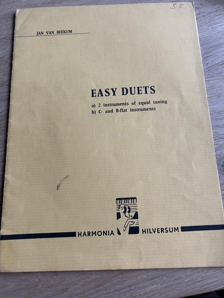Jan van Beekum - Easy Duets - Bladmuziek, Ophalen, Dwarsfluit of Piccolo, Klassiek, Zo goed als nieuw
