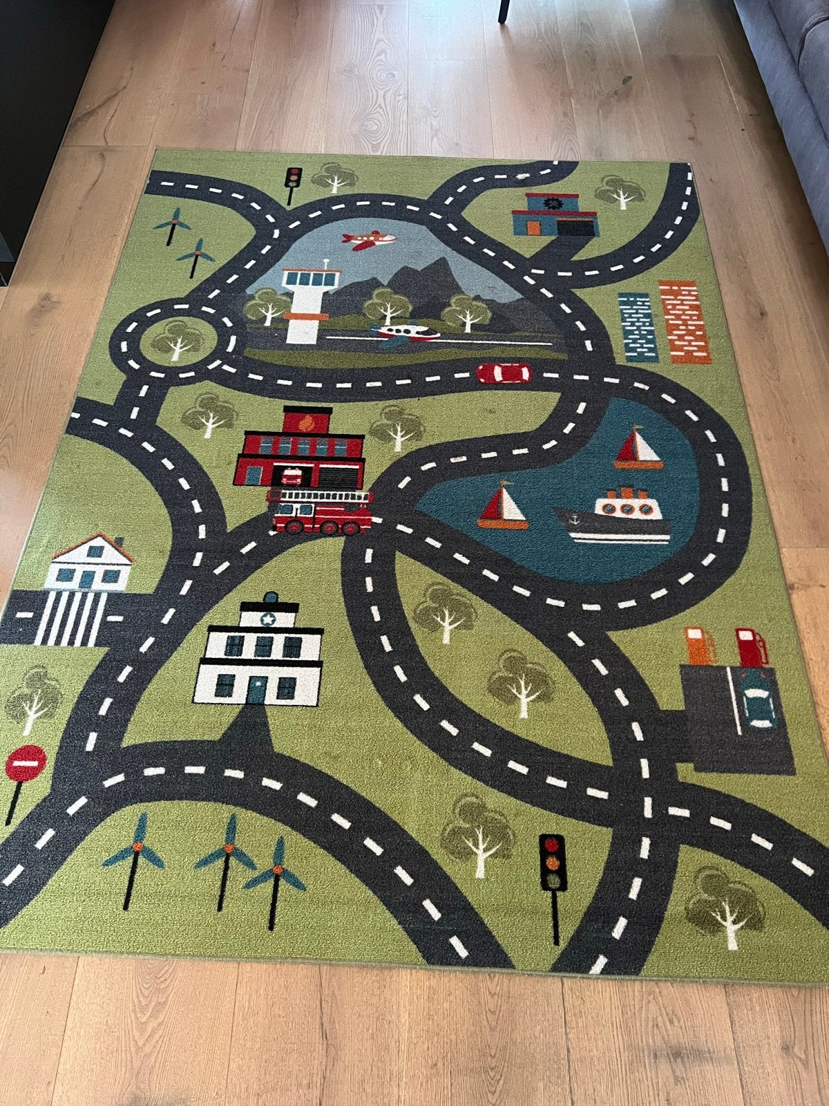 Speelkleed met wegenpatroon - 220x160cm, Ophalen, Gebruikt