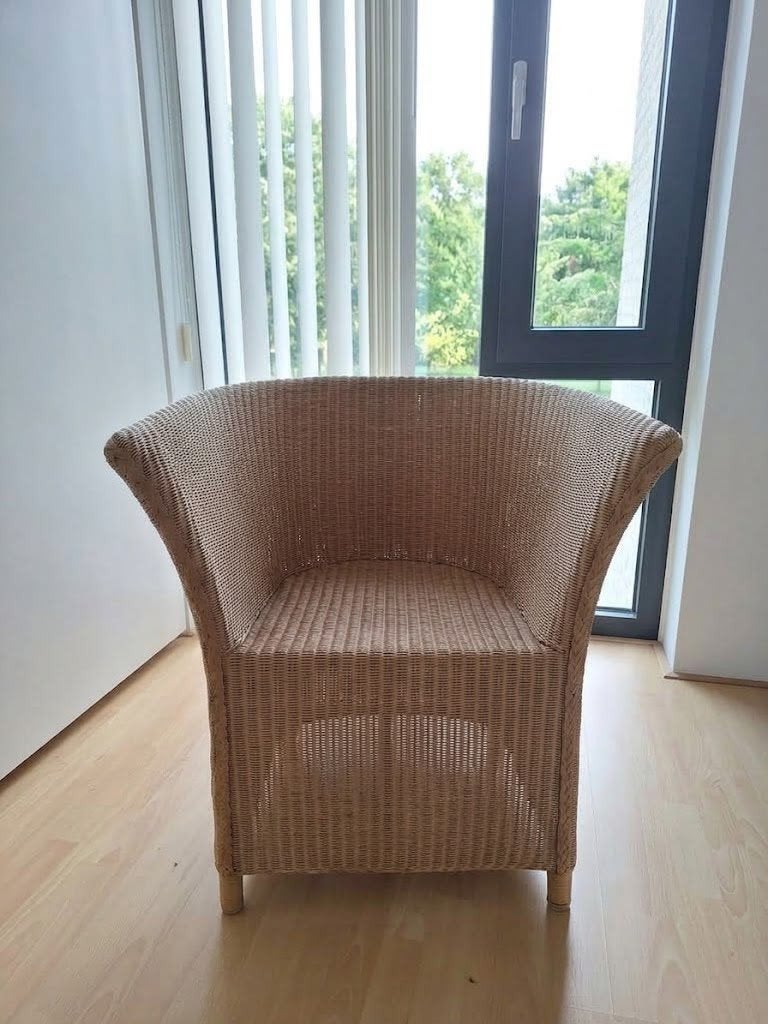 6 Lloyd Loom Cocoon stoelen - Rotan fauteuil, Ophalen, Gebruikt, Overige kleuren, Riet of Rotan