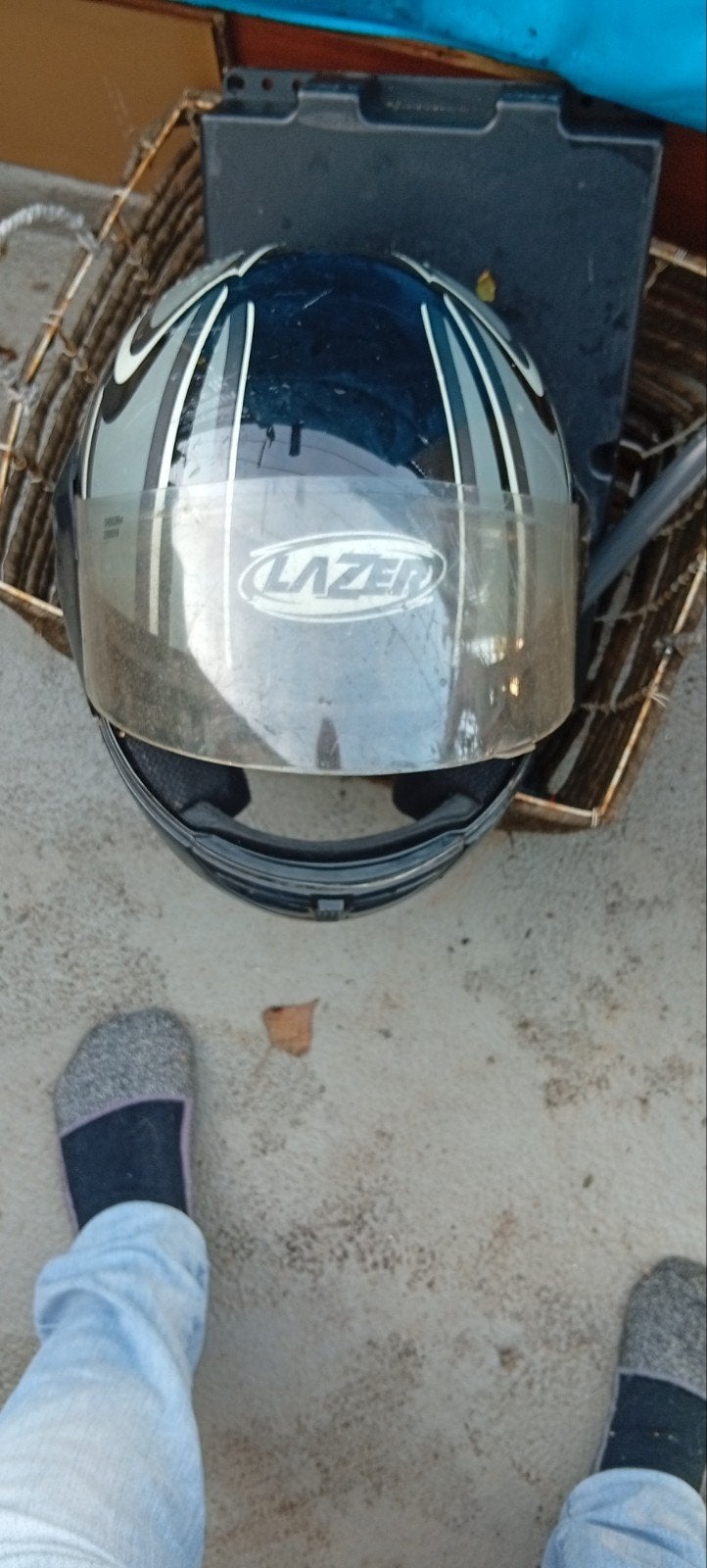 Lazer Integraalhelm - Zwart/Grijs met Vizier, Lazer, Heren, Ophalen of Verzenden, Integraalhelm