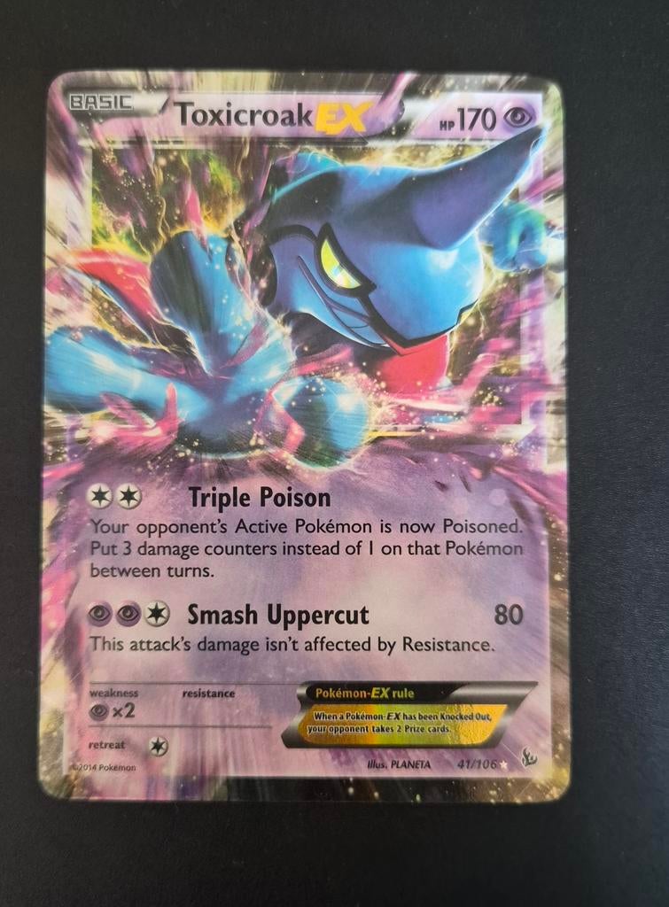 Toxicroak EX 41 Flashfire, Ophalen of Verzenden, Zo goed als nieuw, Losse kaart, Foil