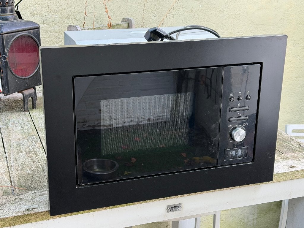 magnetron 800W inbouw, Witgoed en Apparatuur, Ophalen, 60 cm of meer, Inbouw, Draaiplateau