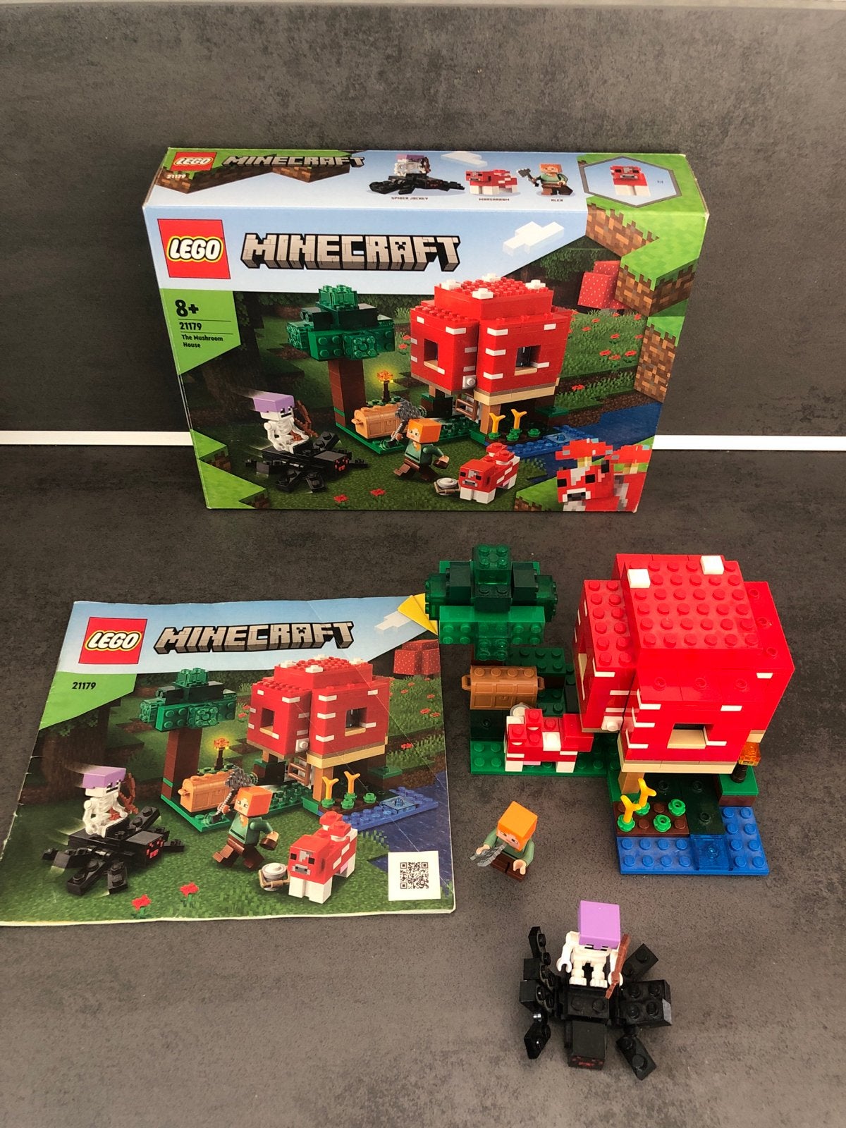 LEGO Minecraft 21179 Het Paddenstoelhuis, Minecraft, Lego, Ophalen of Verzenden, Zo goed als nieuw