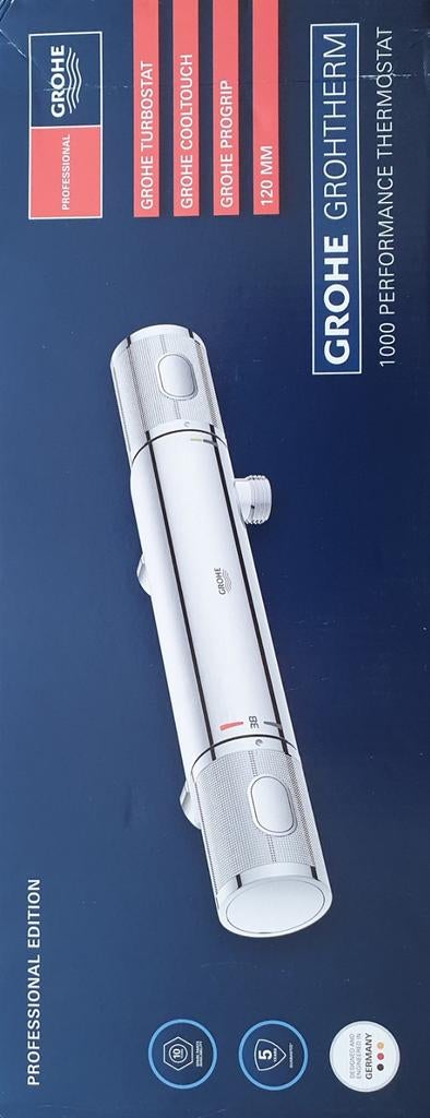 Grohe Grohtherm 1000 Performance douchekraan hoh 12 cm NIEUW, Ophalen of Verzenden, Nieuw, Chroom, Kraan