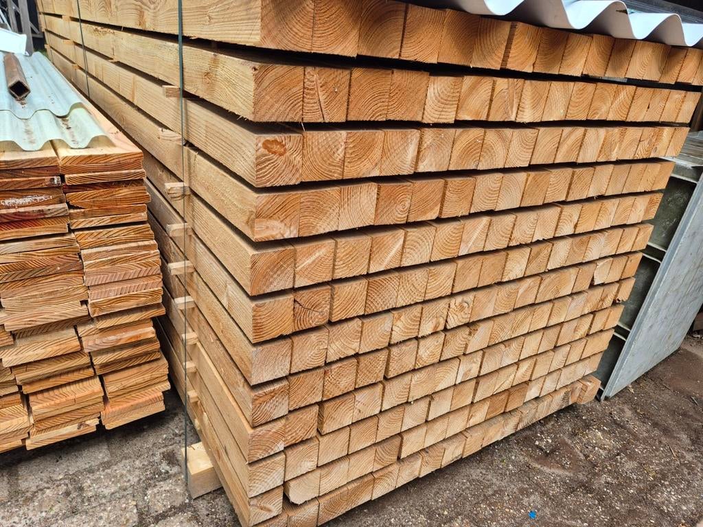70x70mm douglas tuin palen 300cm fijnbezaagd balken AKTIE!, Ophalen, Nieuw, 250 cm of meer, Palen
