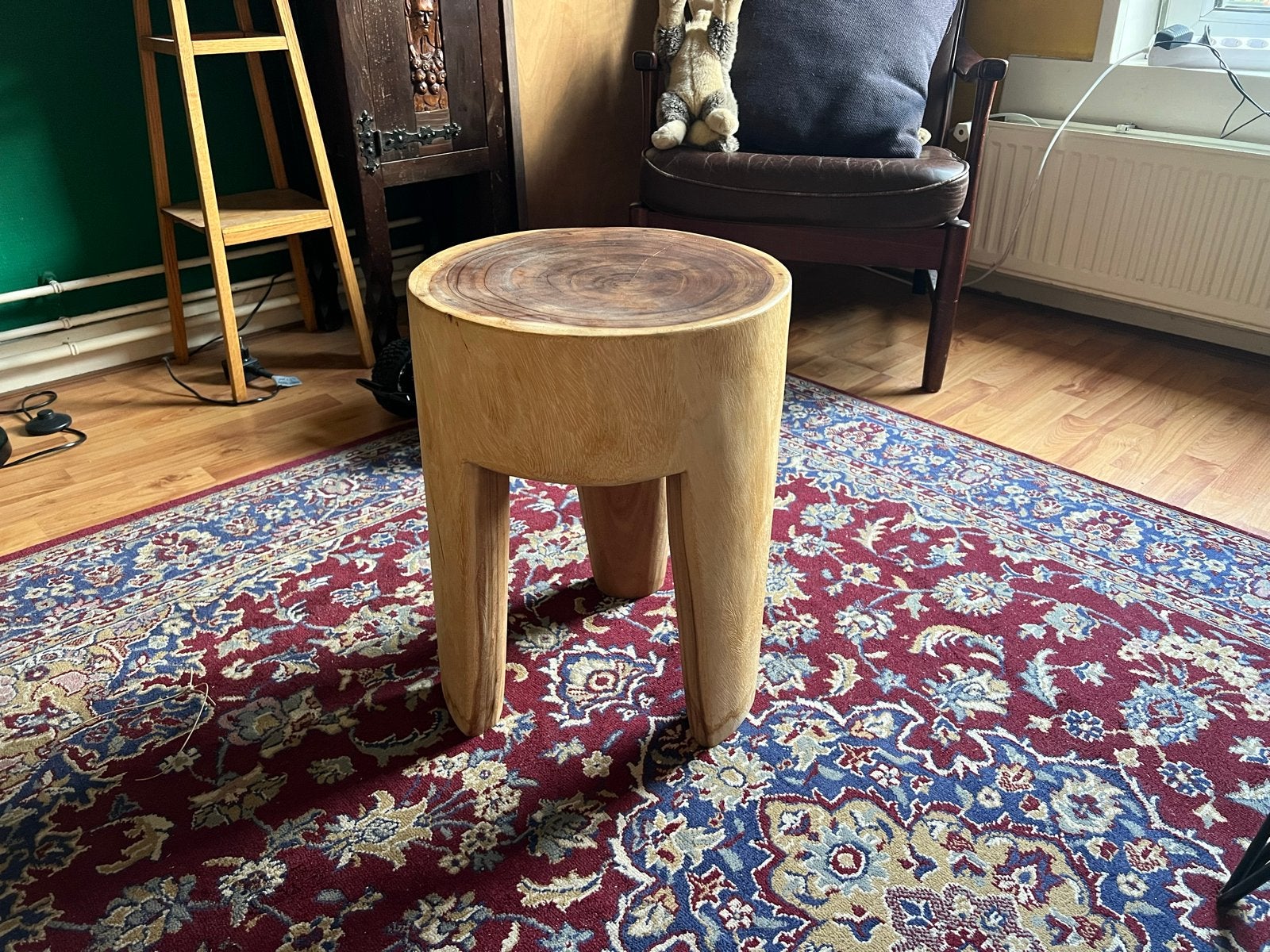 Massief houten krukje, Ophalen, Overige kleuren, Zo goed als nieuw, Eén