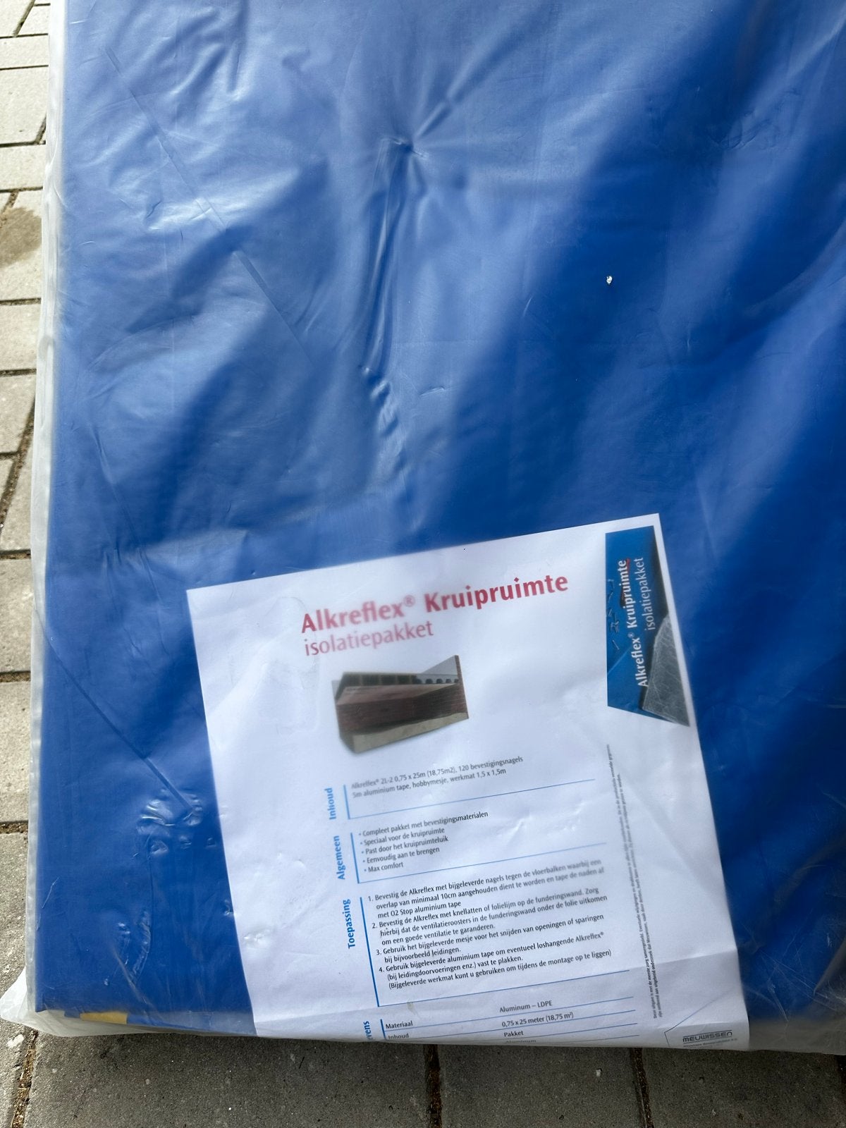 Alreflex Kruipruimte isolatiepakket 18,75m2, Minder dan 4 cm, Overige materialen, Nieuw, Ophalen of Verzenden