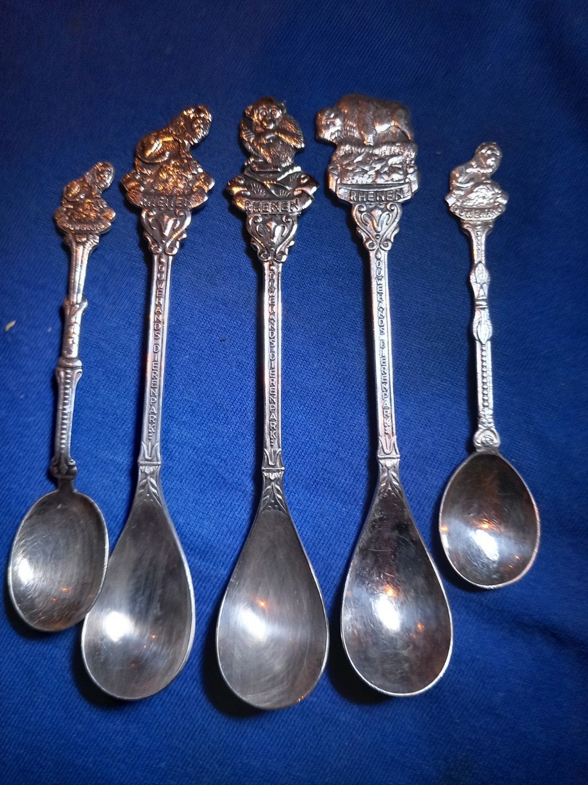5 x Rhenen Ouwehands verzilverd, Antiek en Kunst, Ophalen of Verzenden