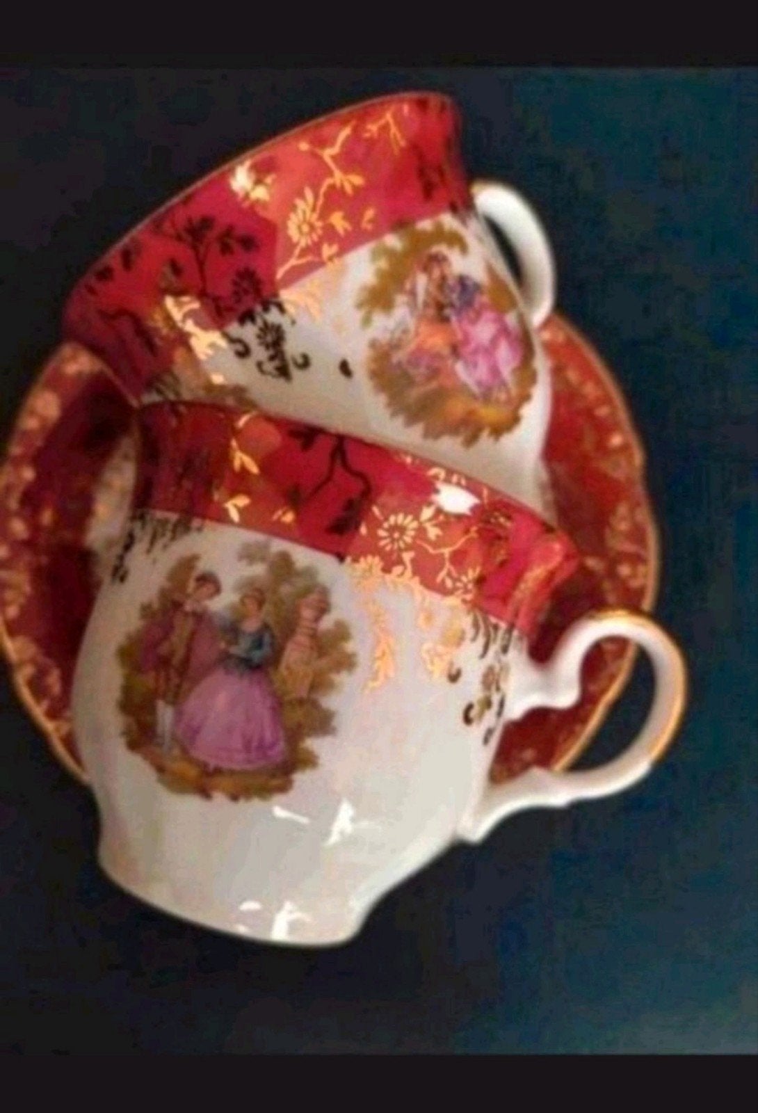 Twee porseleinen kopjes van Bavaria germany - handarbeit 24, Ophalen of Verzenden