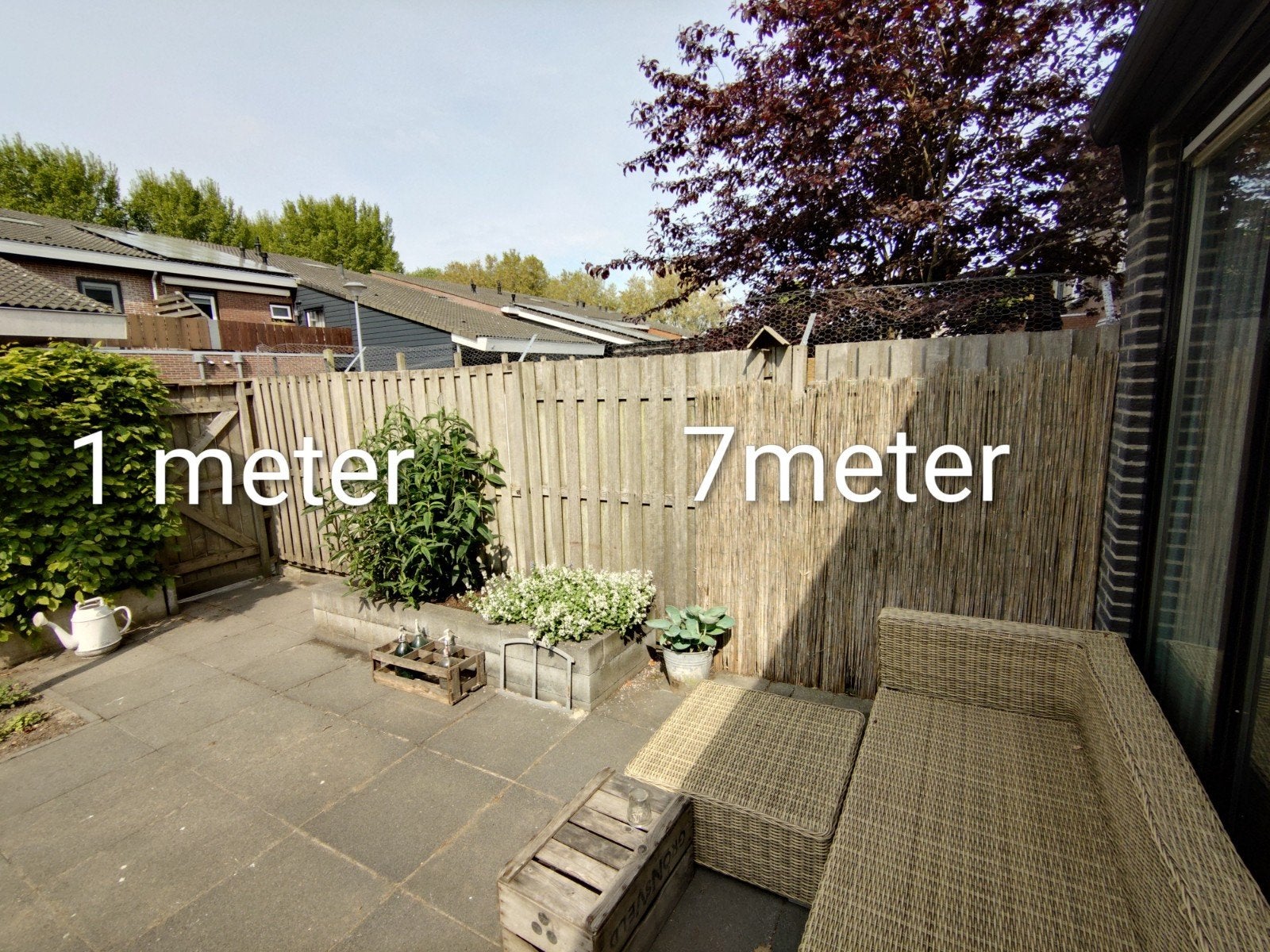 Hard houten schutting als brandhout, Tuin en Terras, Schuttingen, Ophalen, 3 tot 6 meter, Hout, 1 tot 2 meter