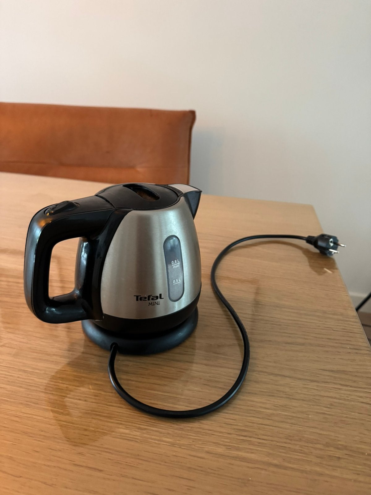 Tefal waterkoker mini, Minder dan 1 liter, Ophalen, Gebruikt, Rvs