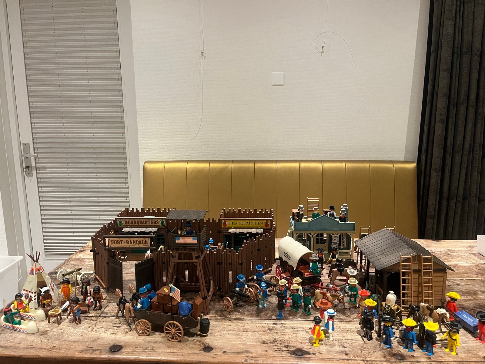 Playmobil Fort Randall met cowboys, indianen en soldaten, Gebruikt, Complete set, Kasteel/Fort, Historisch