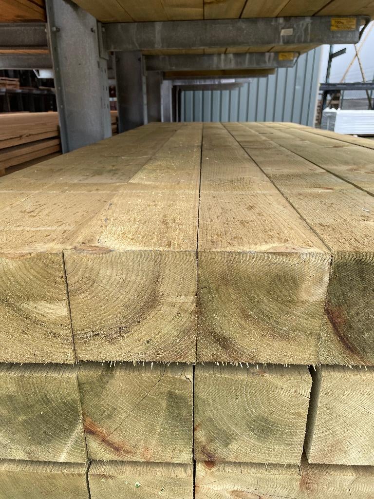 Tuinpaal 14,5 x 14,5 x 300 cm geimpregneerd, Tuin en Terras, Palen, Balken en Planken, Nieuw, Palen, 250 cm of meer, Ophalen
