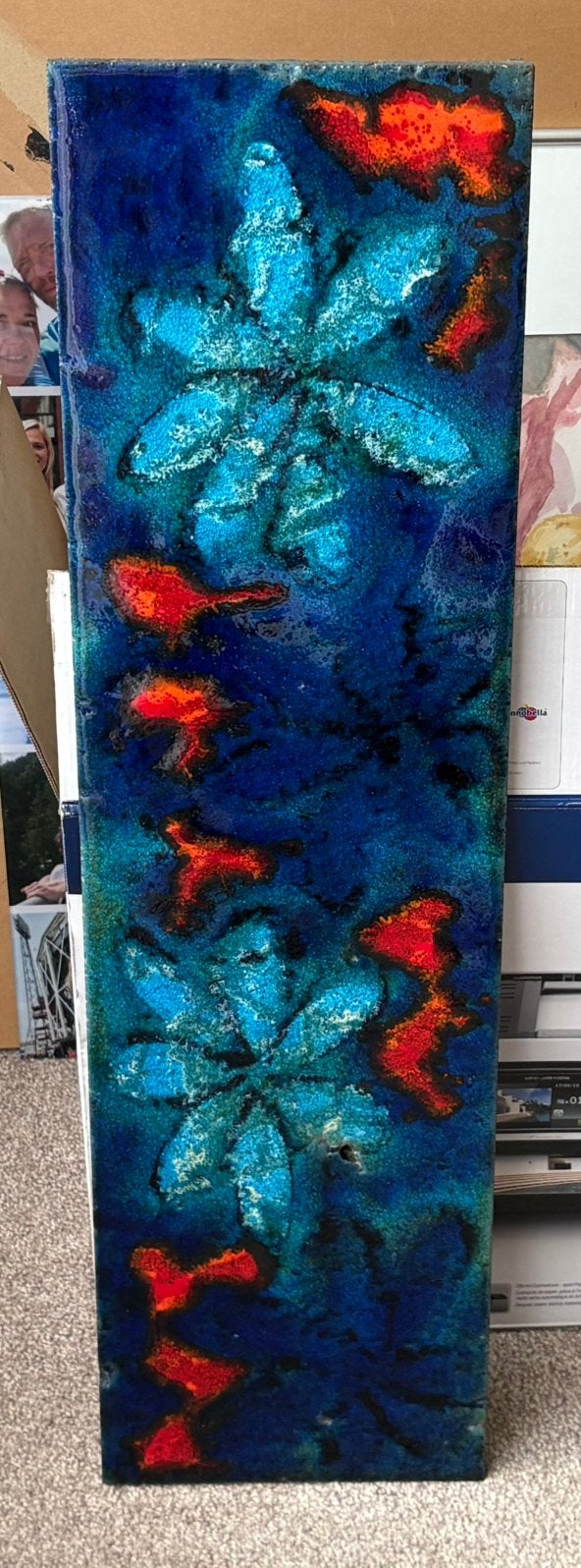 Vintage West-Duits keramiek wandpan. Fat Lava glazuur 60/70, Antiek en Kunst, Ophalen