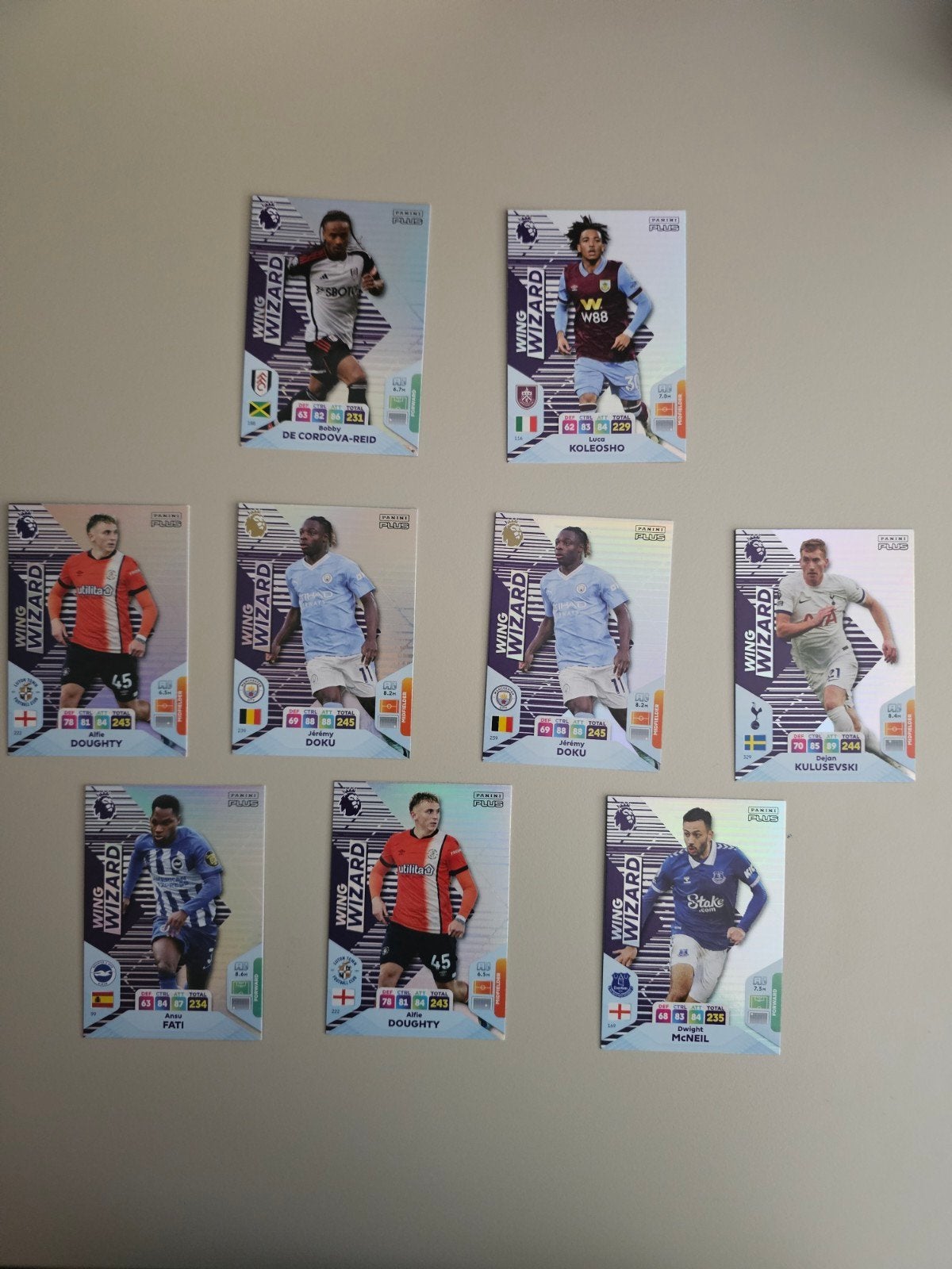 Panini Premier League Adrenalyn XL 2024 Wing Wizard kaarten, Ophalen, Zo goed als nieuw, Buitenlandse clubs, Spelerskaart