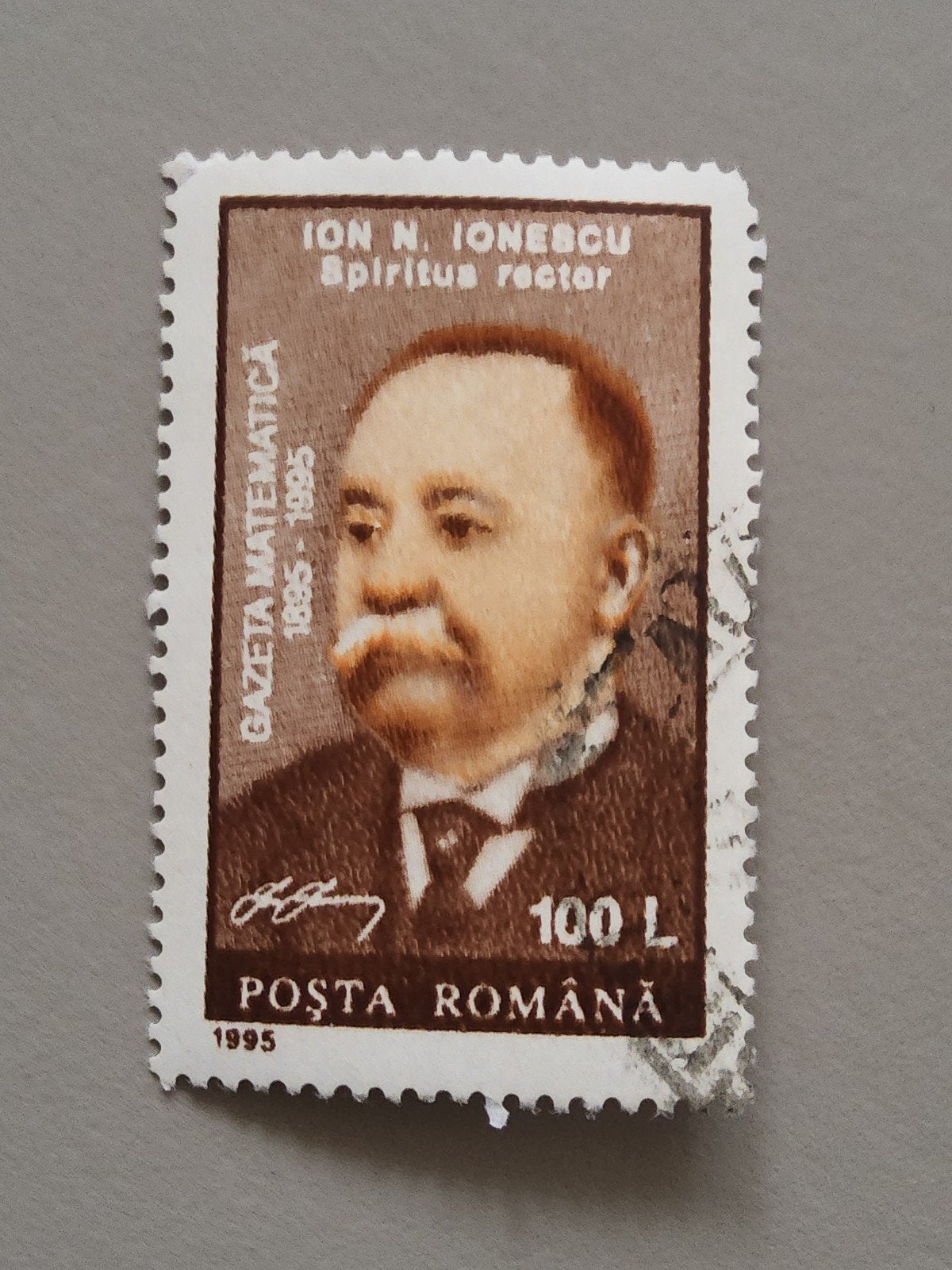 Roemeense postzegel Ion N. Ionescu 1995, Verzenden, Overige landen, Gestempeld