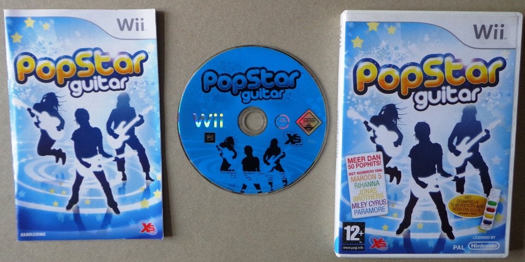 PopStar Guitar voor de Nintendo Wii Compleet, Spelcomputers en Games, Games | Nintendo Wii, Muziek, 1 speler, Ophalen of Verzenden