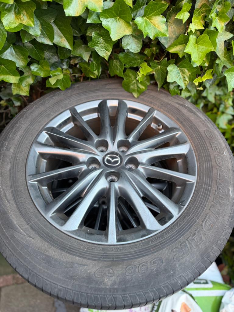 Mazda CX-5 (va bj 2018) velgen dark metallic orgineel zomerb, Antiek en Kunst, Antiek | Bestek, Ophalen of Verzenden