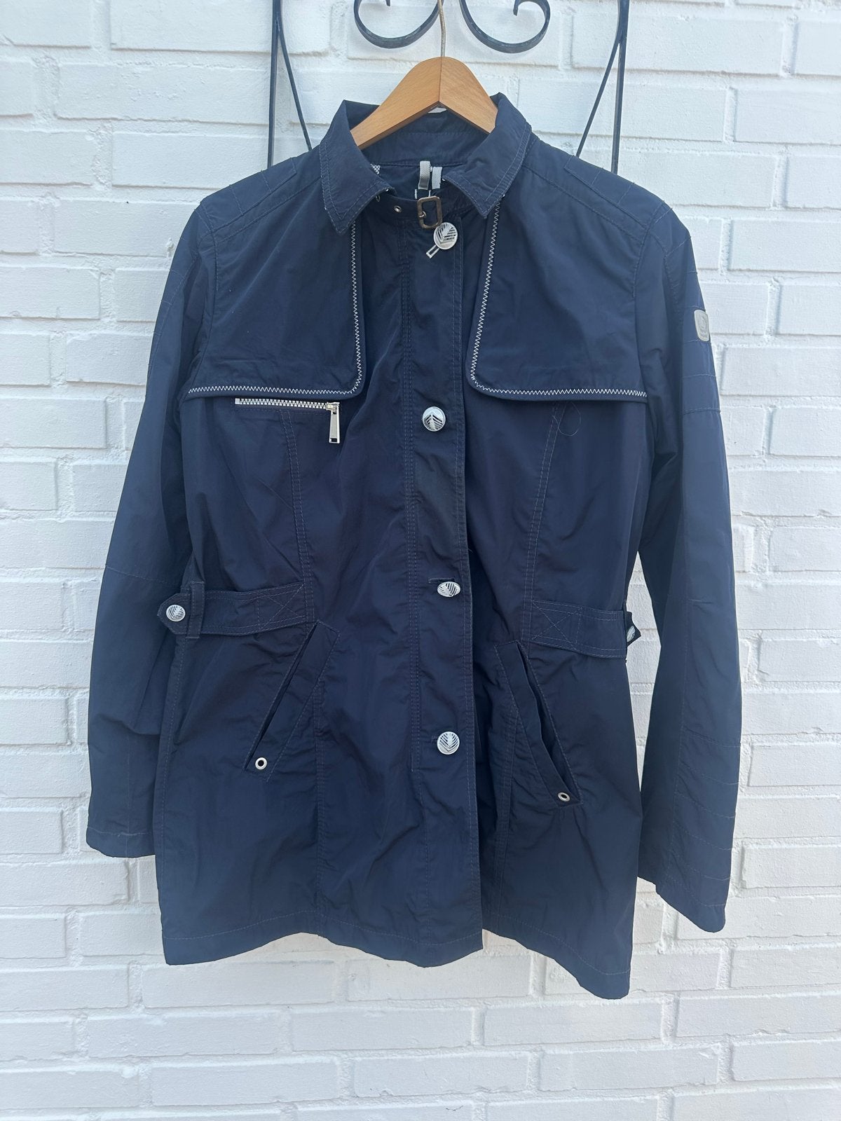 Bugatti Waterdichte Zomerjas Donkerblauw Maat M Zware Kwalit, Ophalen of Verzenden, Gedragen, Maat 38/40 (M), Blauw
