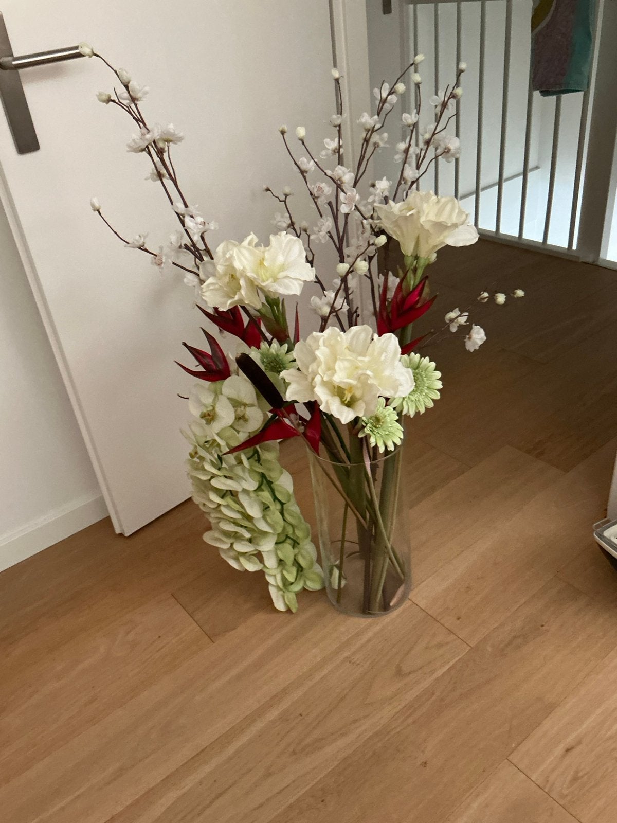 Kunstbloemen inclusief vaas, Huis en Inrichting, Ophalen, Zo goed als nieuw