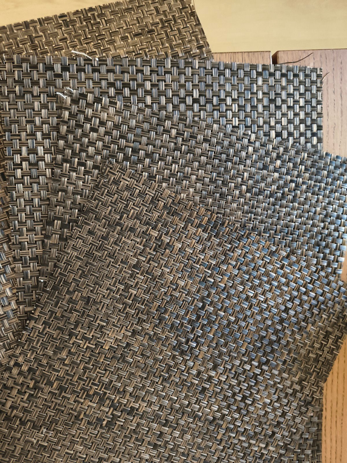 Set van 4 gevlochten placemats, Ophalen, Kunststof, Meerkleurig, Overige typen