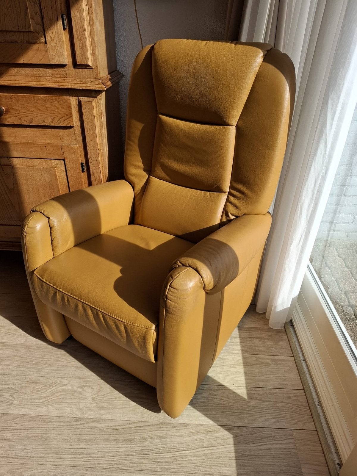 Leren Relaxfauteuil met afstandsbediening