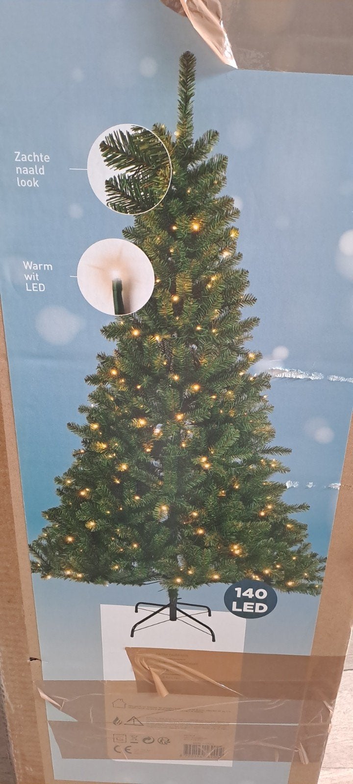kunstkerstboom 1.80 cm hoog te koop, Diversen, Ophalen, Zo goed als nieuw