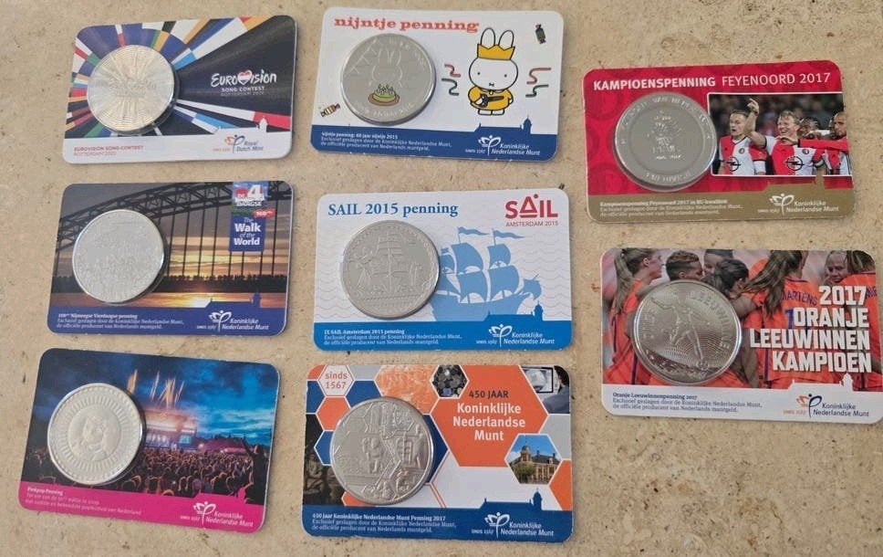 Coincard verzameling o.a Vierdaagse, Pinkpop, Leeuwinnen, Ophalen of Verzenden, Overige materialen, Nederland