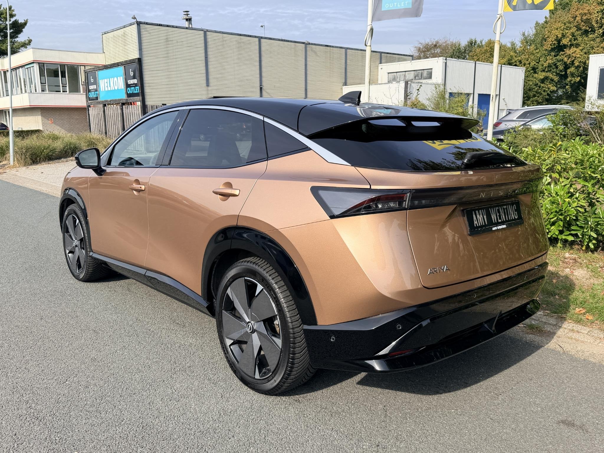 Nissan Ariya Evolve 91 kWh 242PK Pano•Leder, Auto's, Gebruikt, Verwarmde buitenspiegels, 1944 kg, Ariya